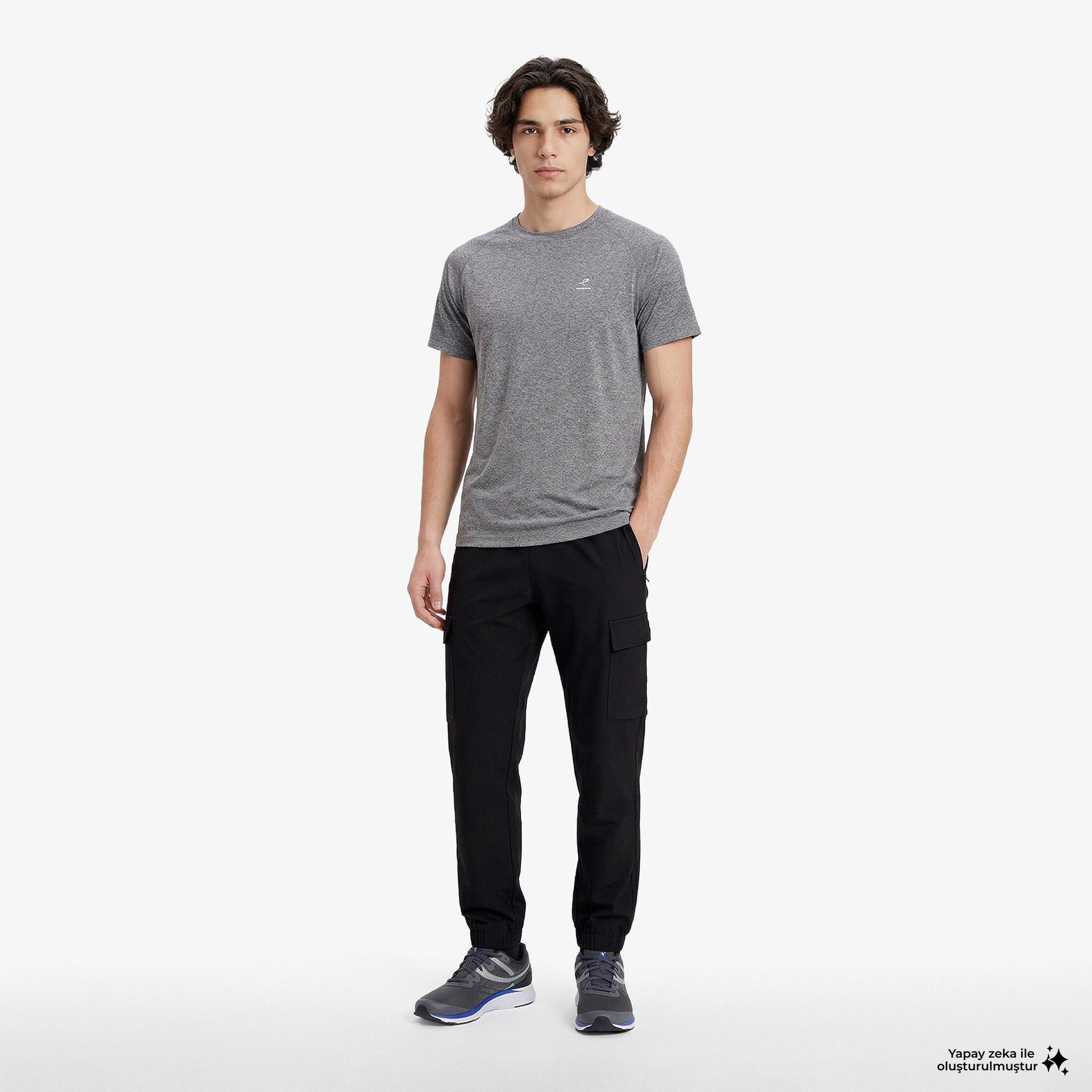 Energetics Erkek Gri Koşu T-Shirt