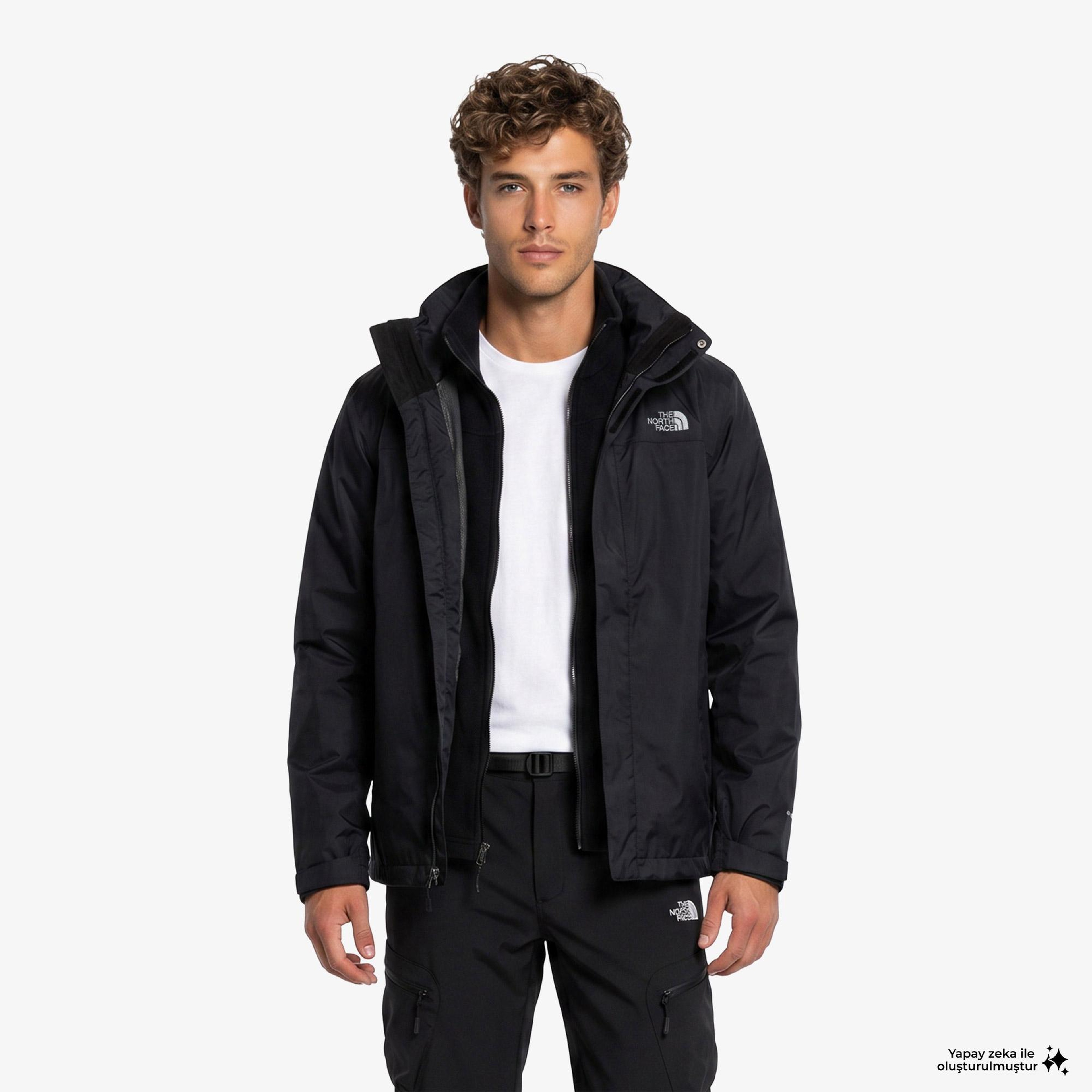 The North Face Evolve II Triclimate 3in1 Erkek Siyah Outdoor Mont