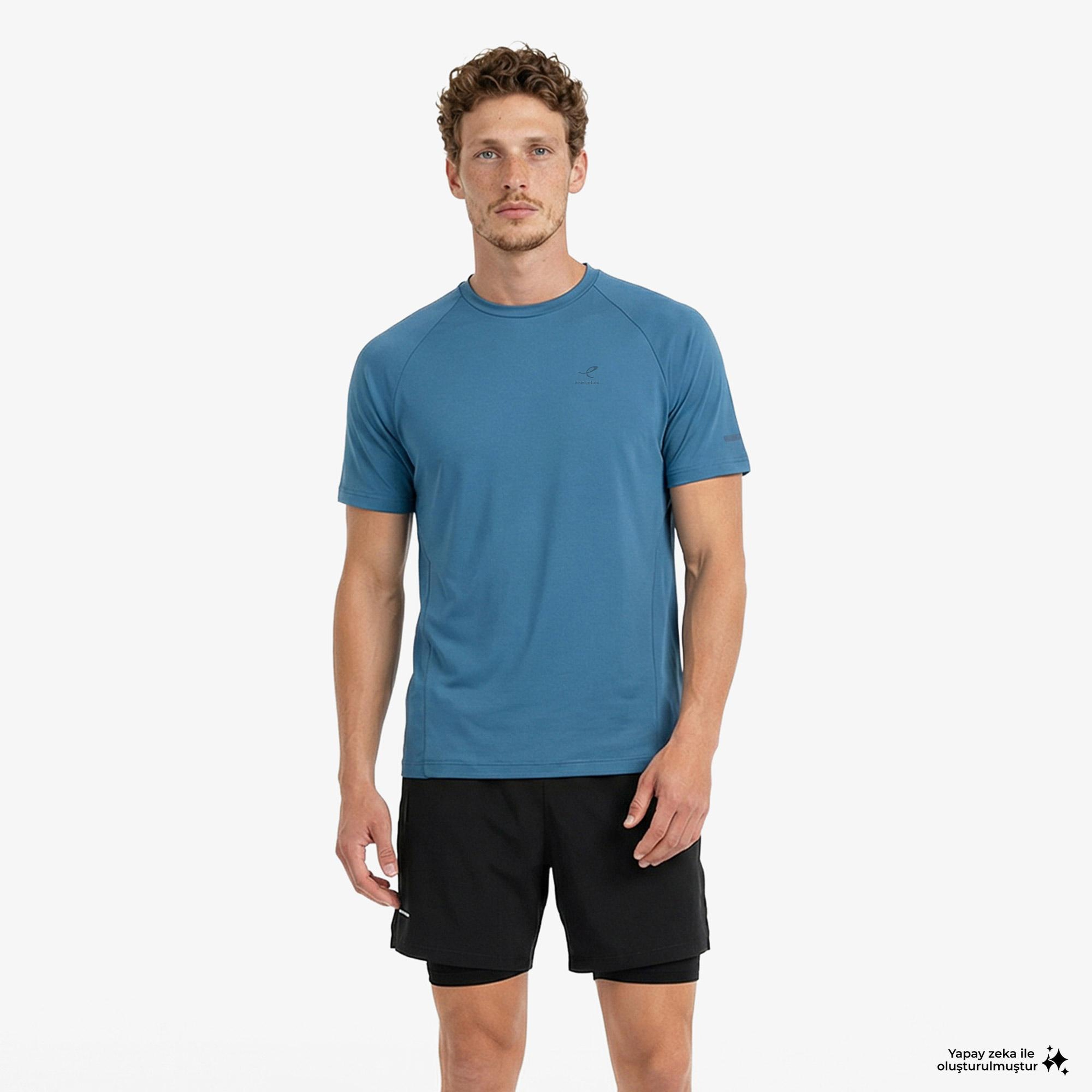 Energetics Erkek Mavi Antrenman T-Shirt