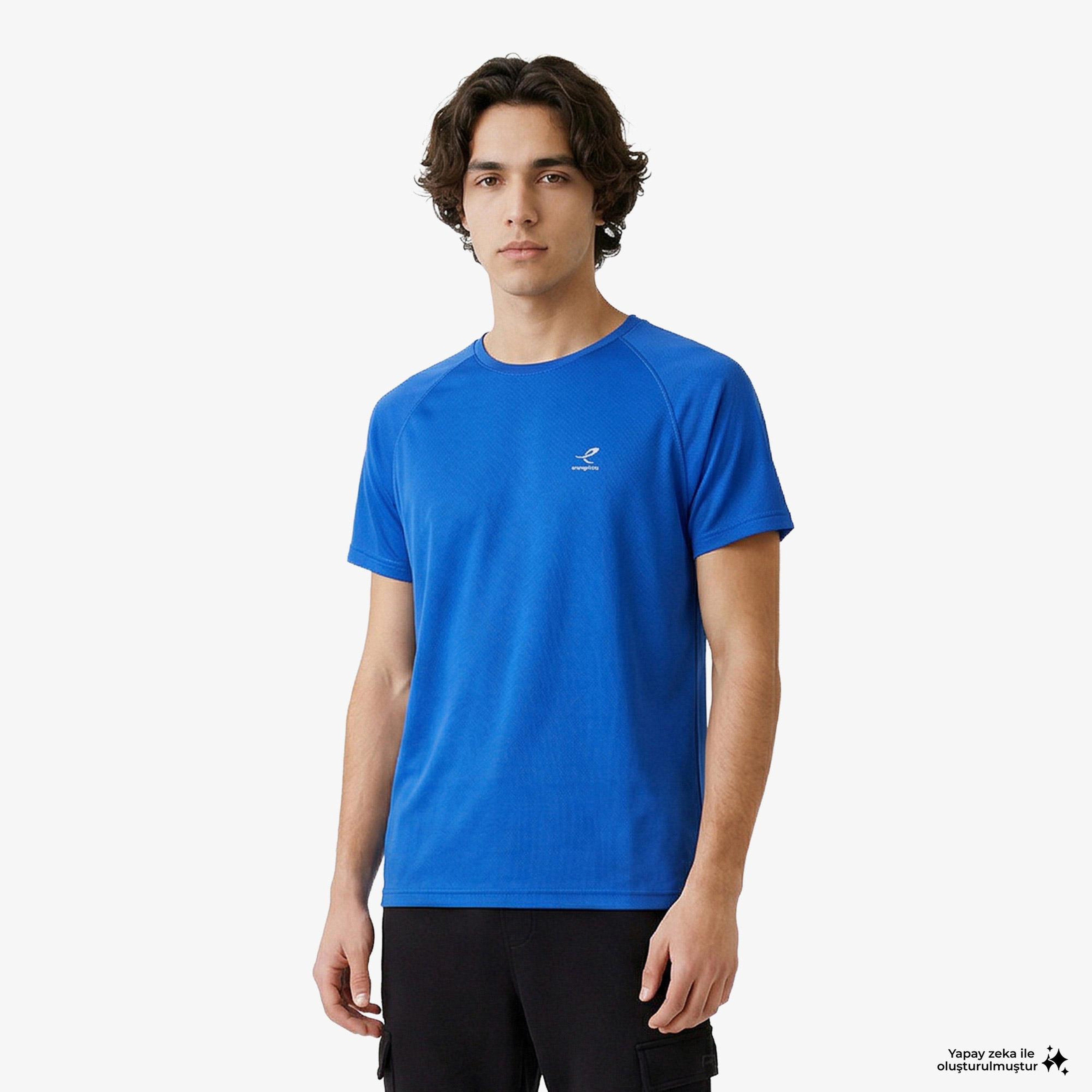 Energetics Erkek Mavi Koşu T-Shirt
