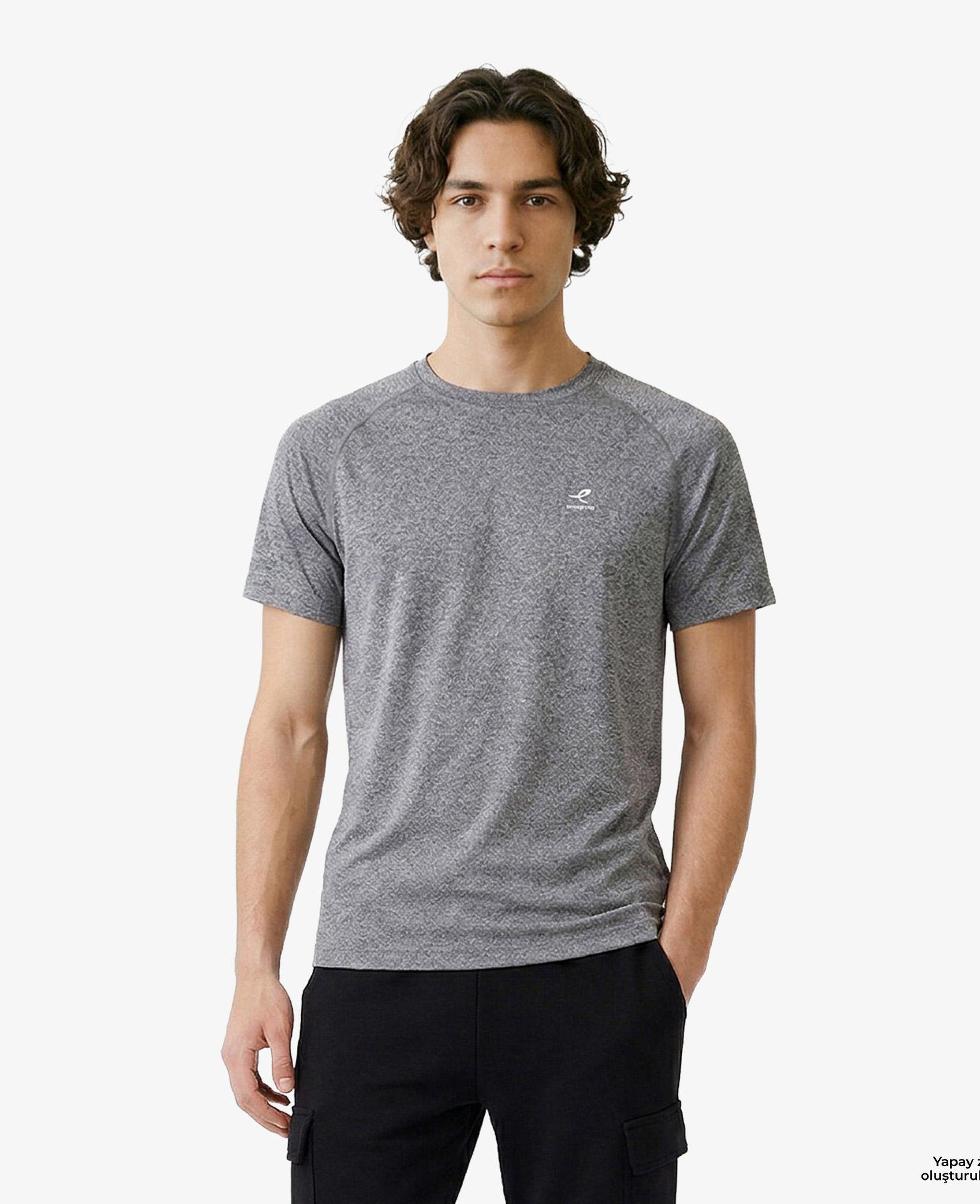 Energetics Erkek Gri Koşu T-Shirt