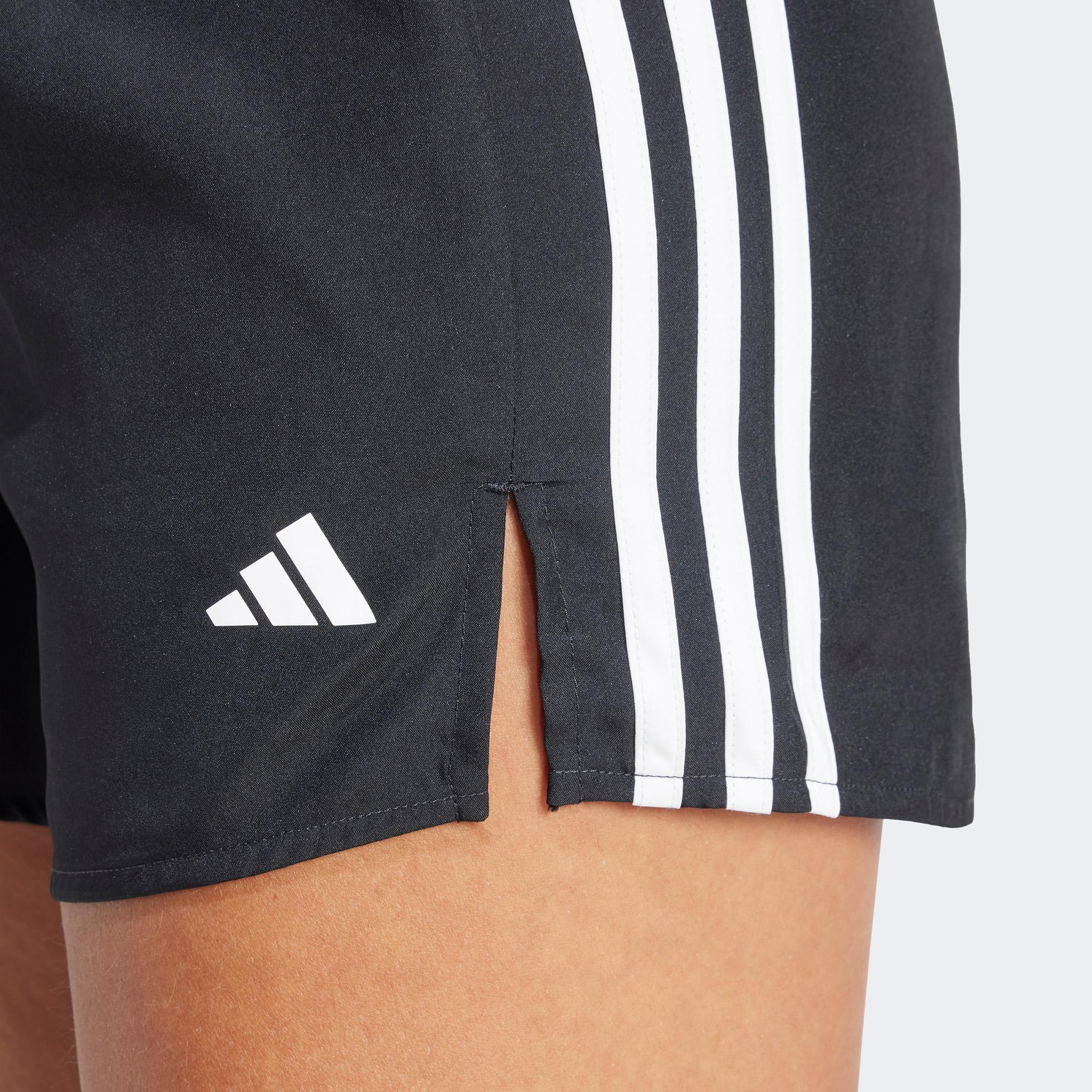 adidas 3 Stripes High Rise Kadın Siyah Antrenman Şort