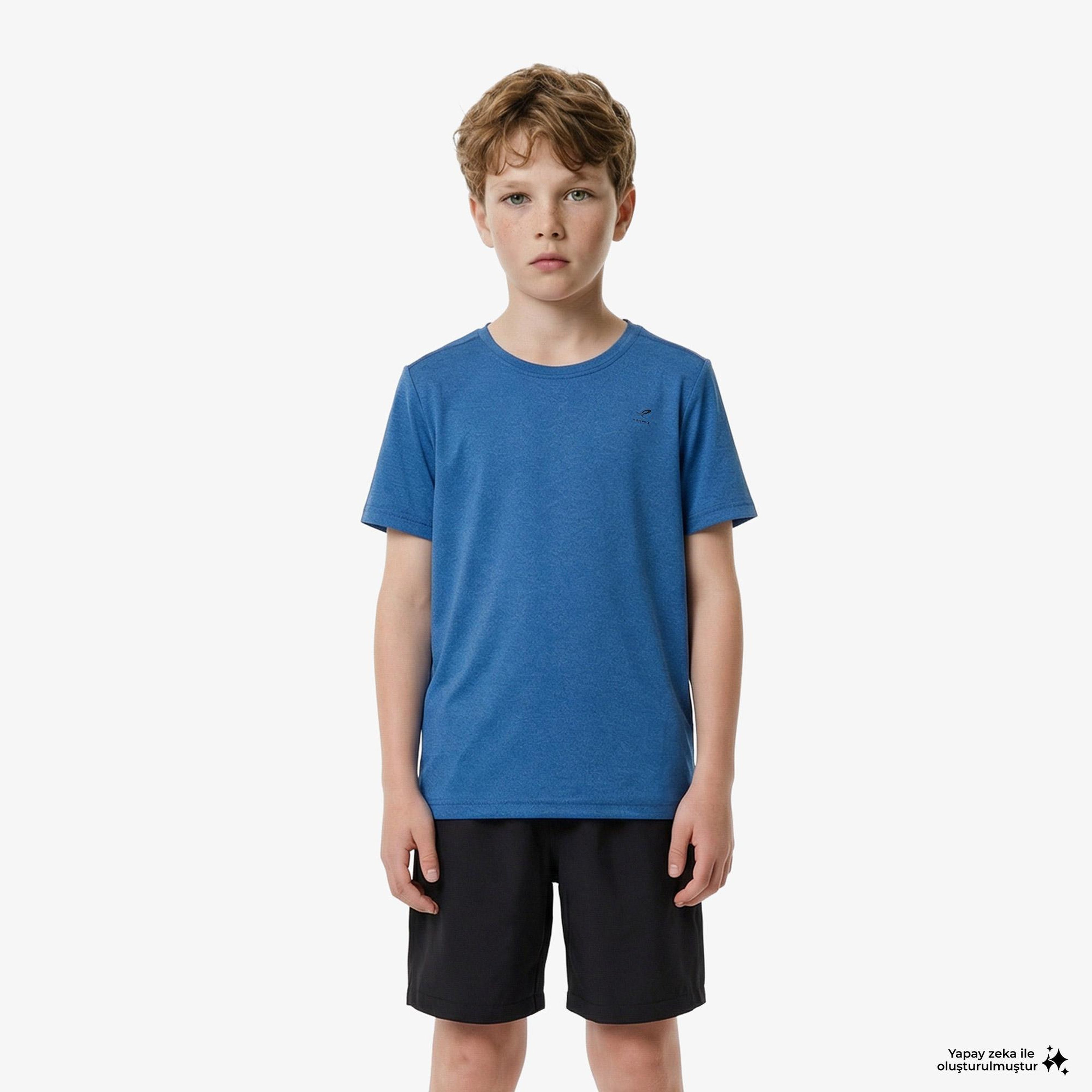 Energetics Tibo B Çocuk Mavi Antrenman T-Shirt