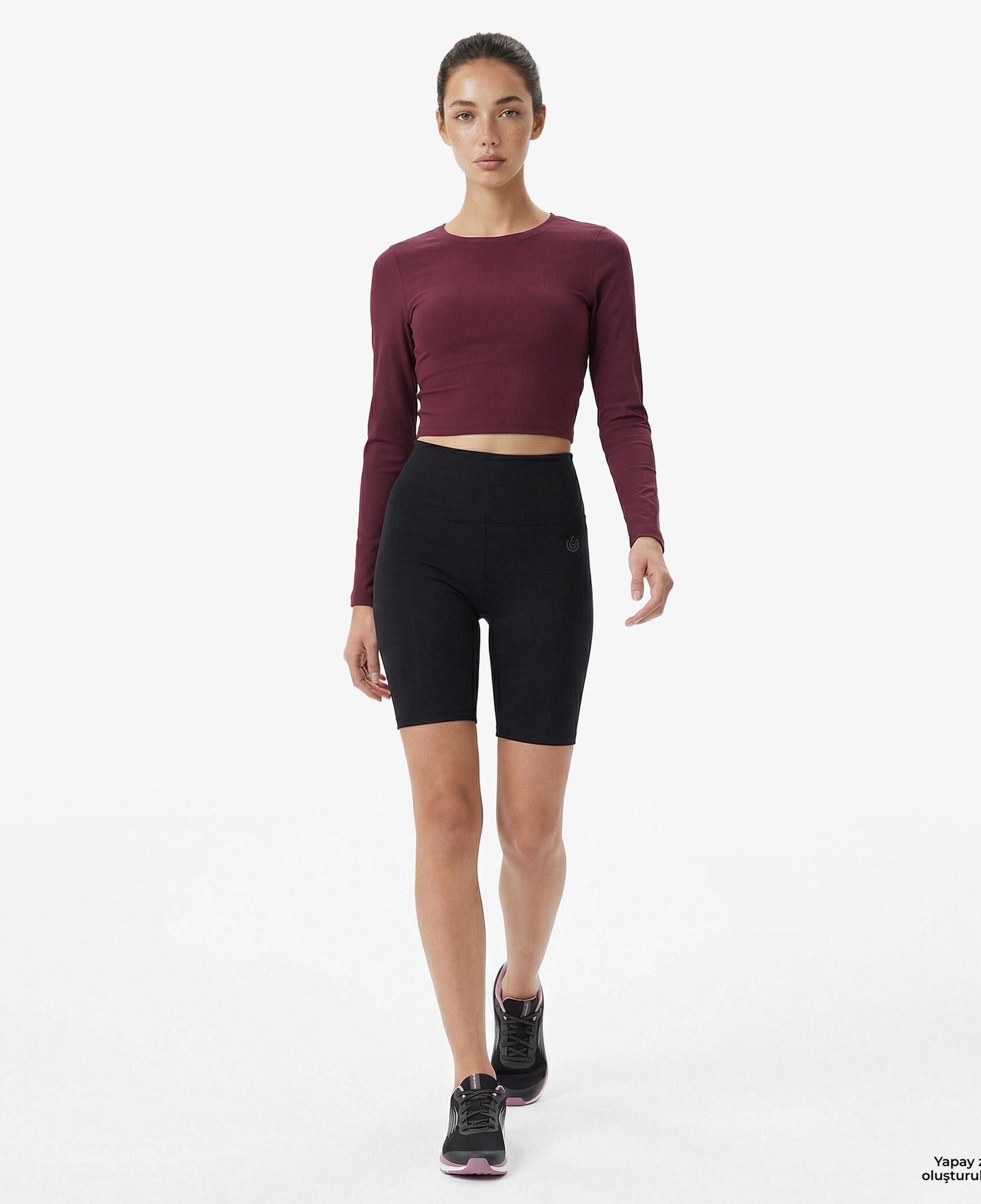 Energetics Olene LS Kadın Bordo Antrenman T-Shirt