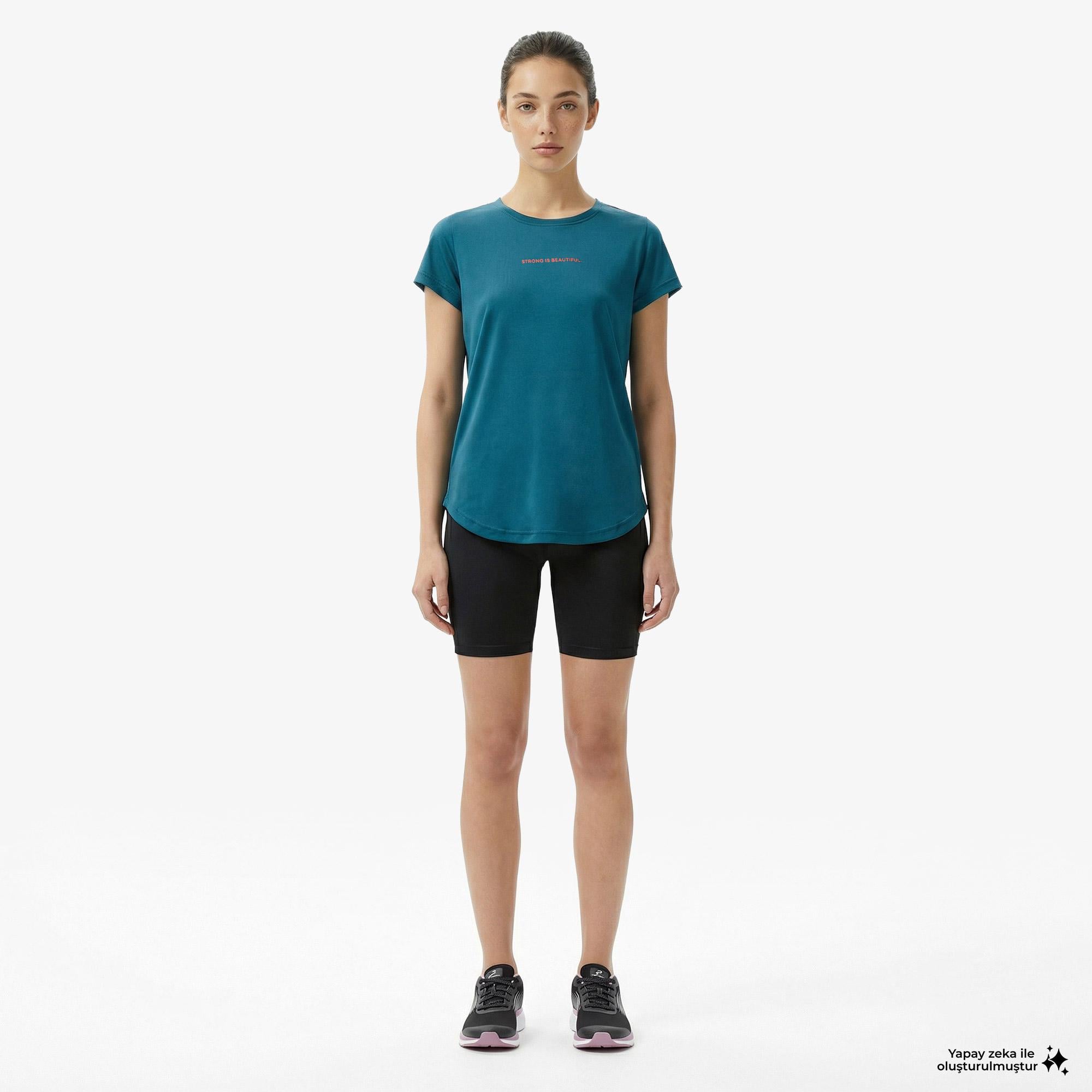 Energetics Cecilia iv Ss Kadın Mavi Antrenman T-Shirt