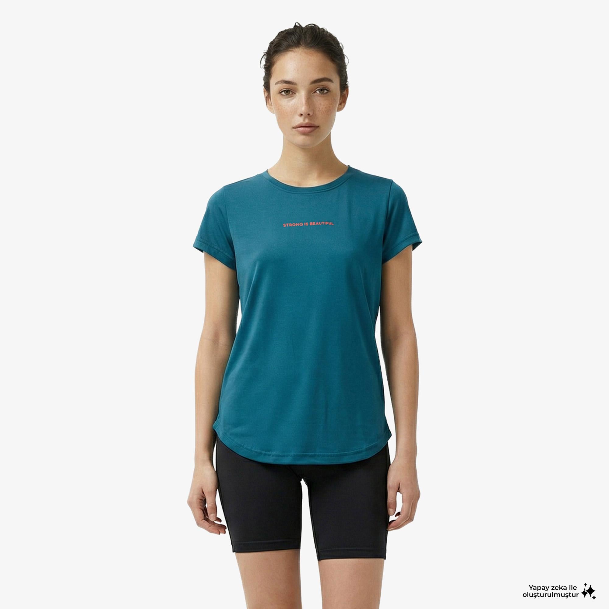 Energetics Cecilia iv Ss Kadın Mavi Antrenman T-Shirt