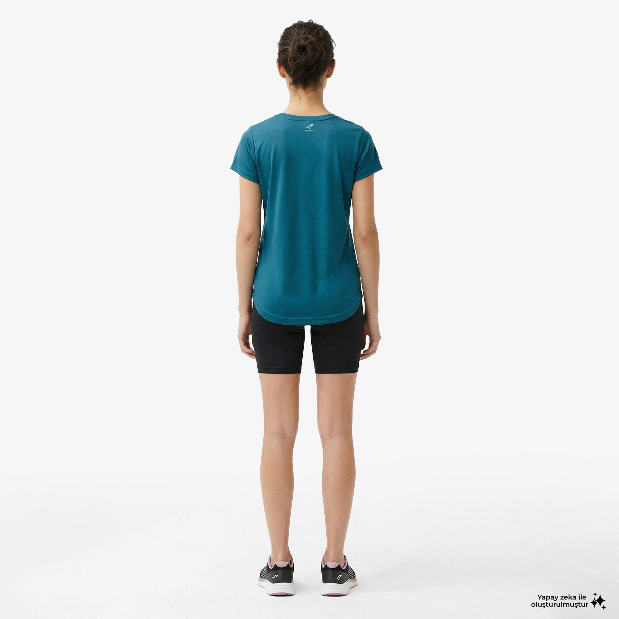 Energetics Cecilia iv Ss Kadın Mavi Antrenman T-Shirt