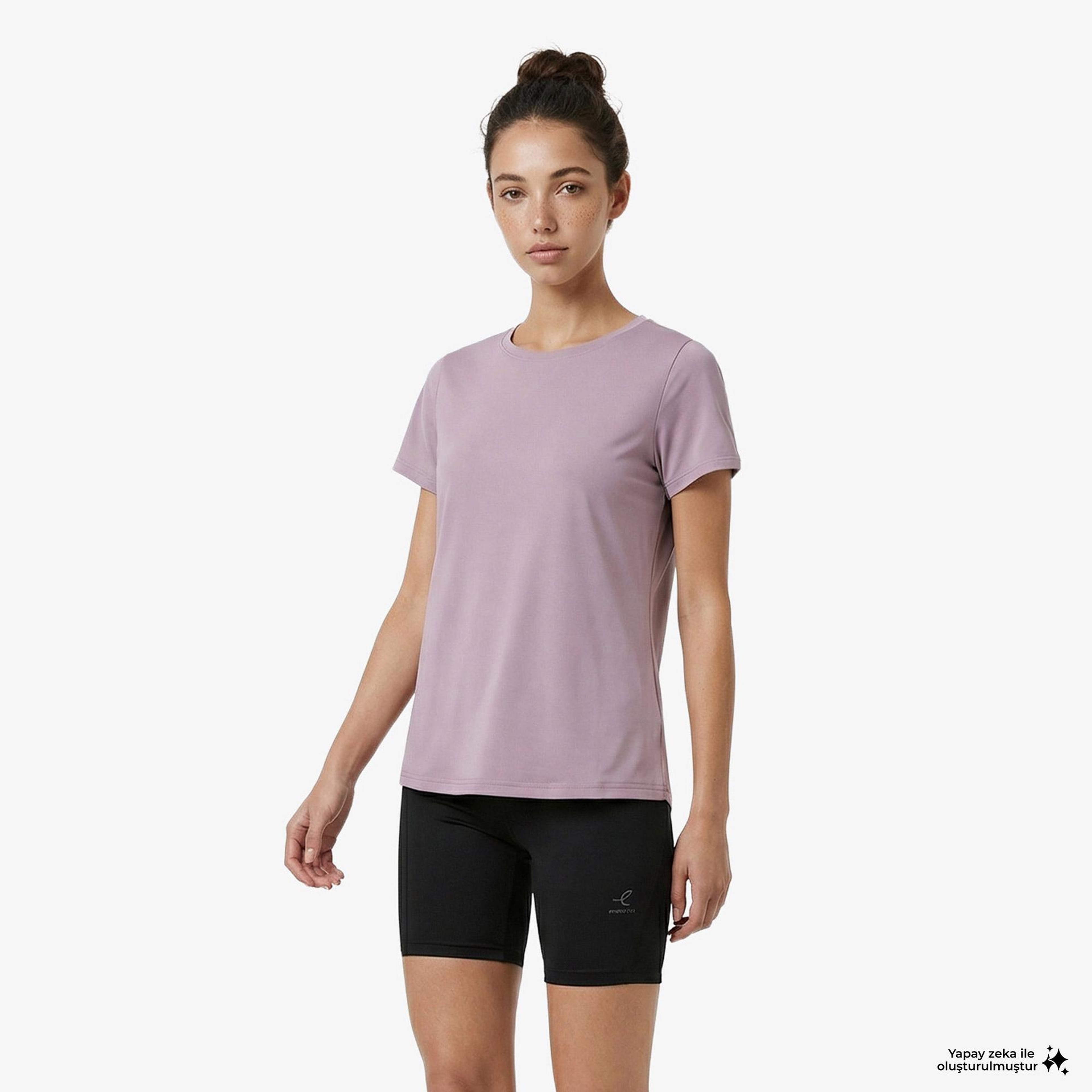Energetics Gianna Ss Kadın Mor Antrenman T-Shirt