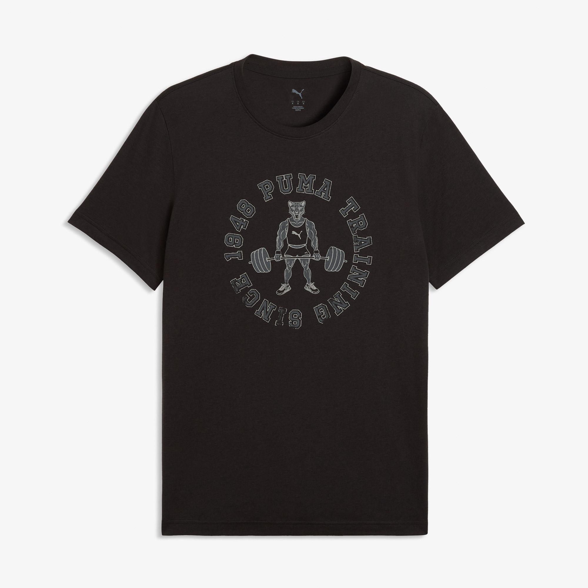 Puma Graphic 2 Erkek Siyah Antrenman T-Shirt