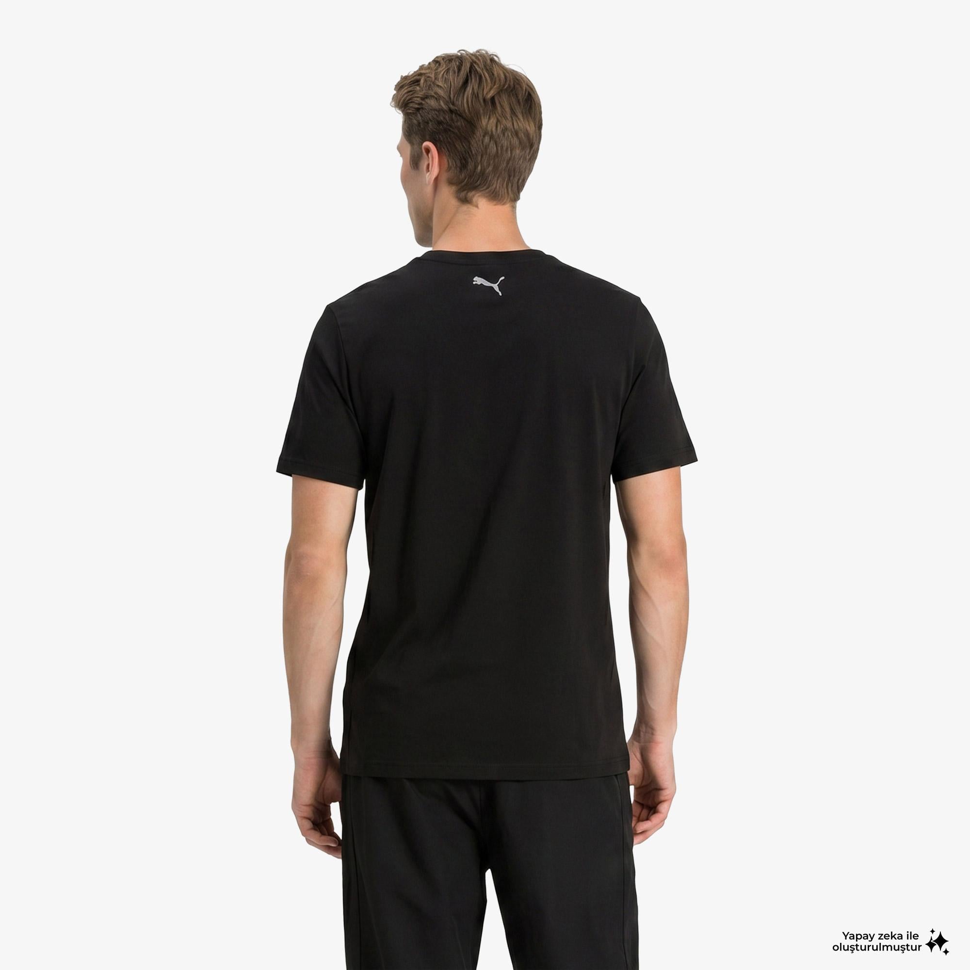 Puma Graphic 2 Erkek Siyah Antrenman T-Shirt