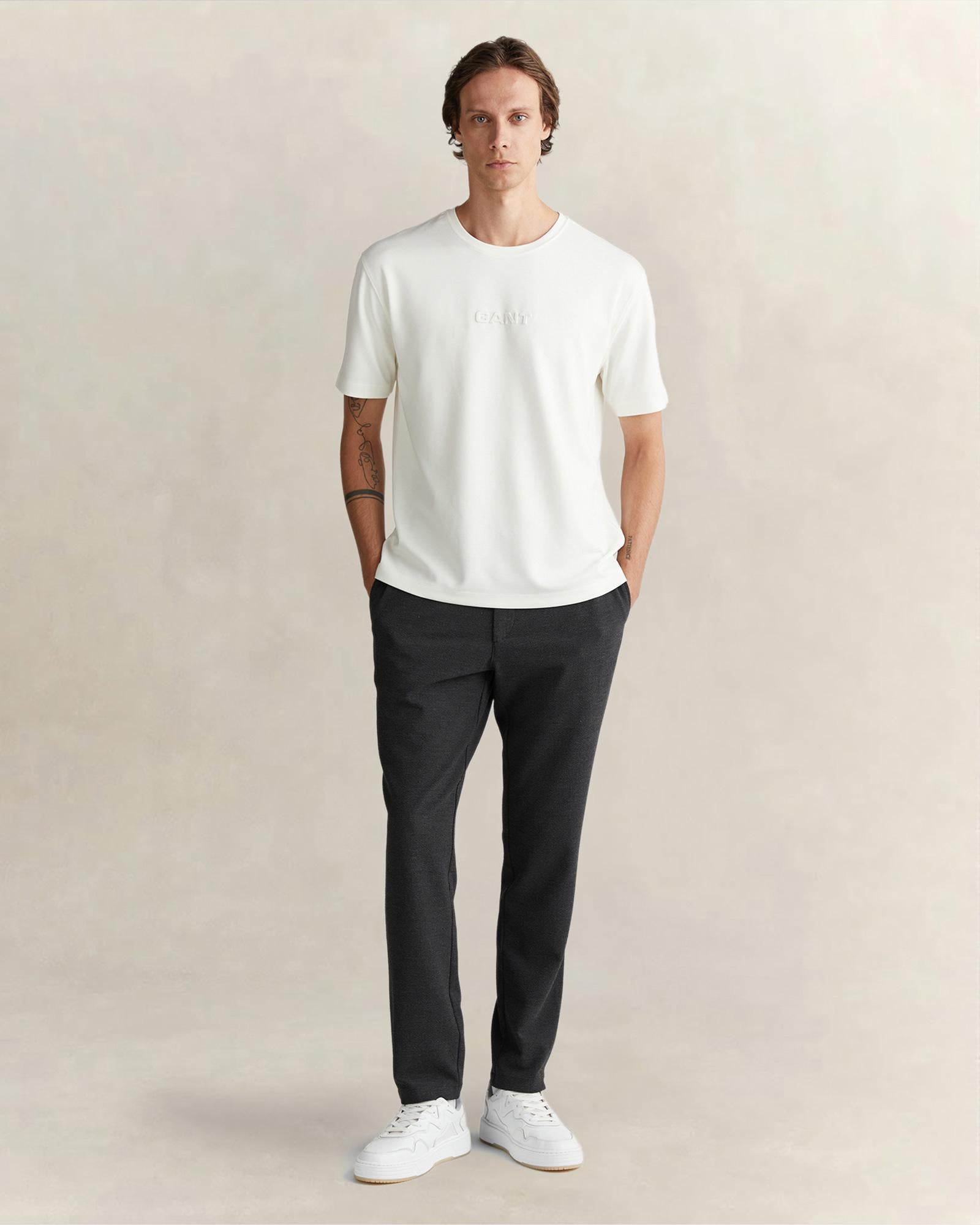 GANT Erkek Gri Regular Fit Pantolon
