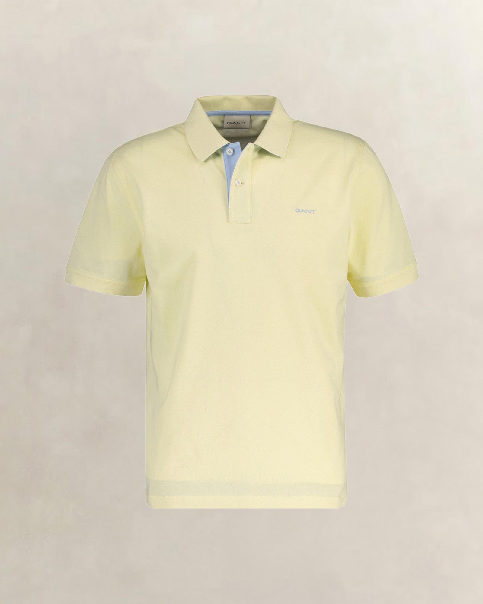 GANT Erkek Sarı Regular Fit Polo Yaka T-Shirt