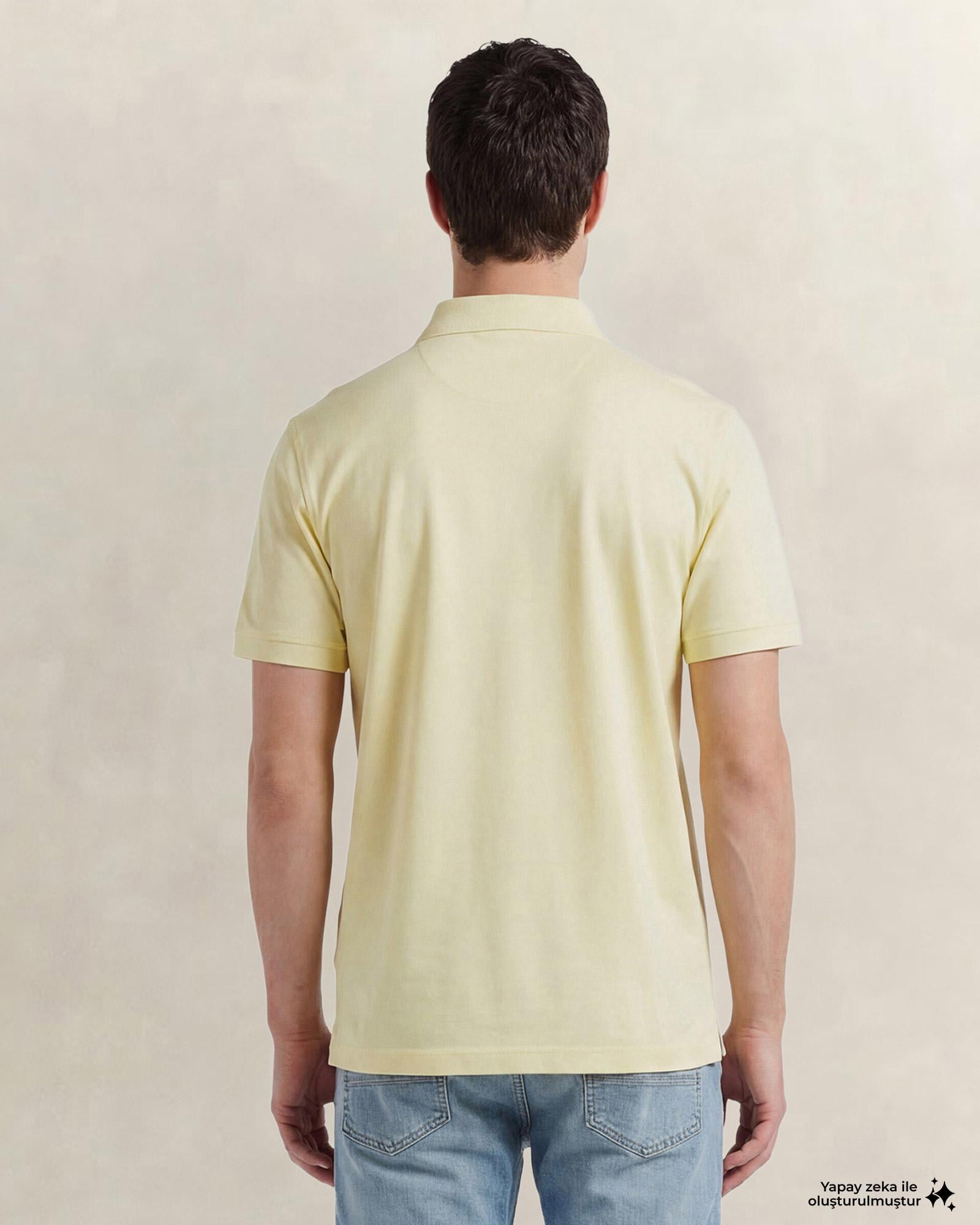 GANT Erkek Sarı Regular Fit Polo Yaka T-Shirt