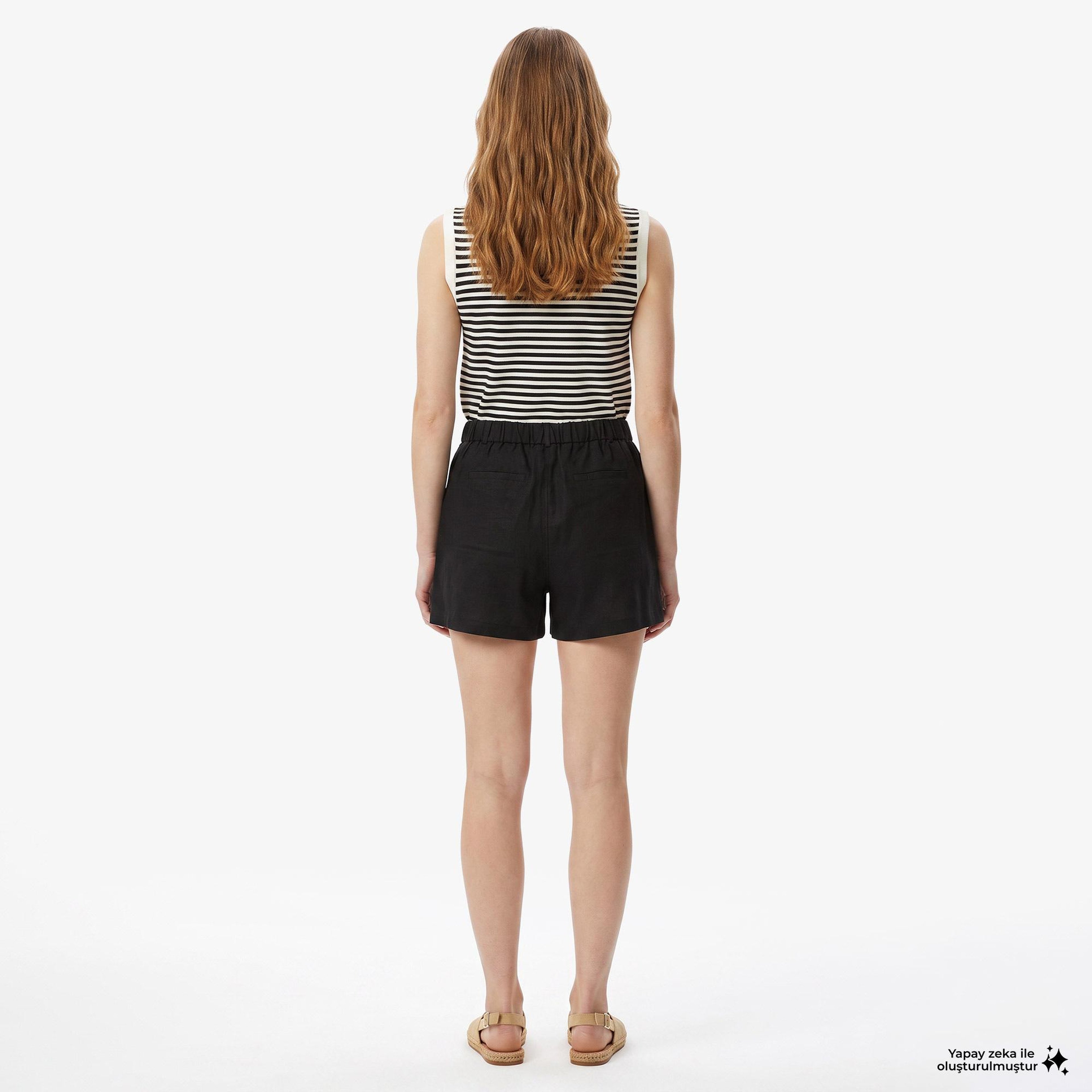 Nautica Kadın Siyah Regular Fit Şort