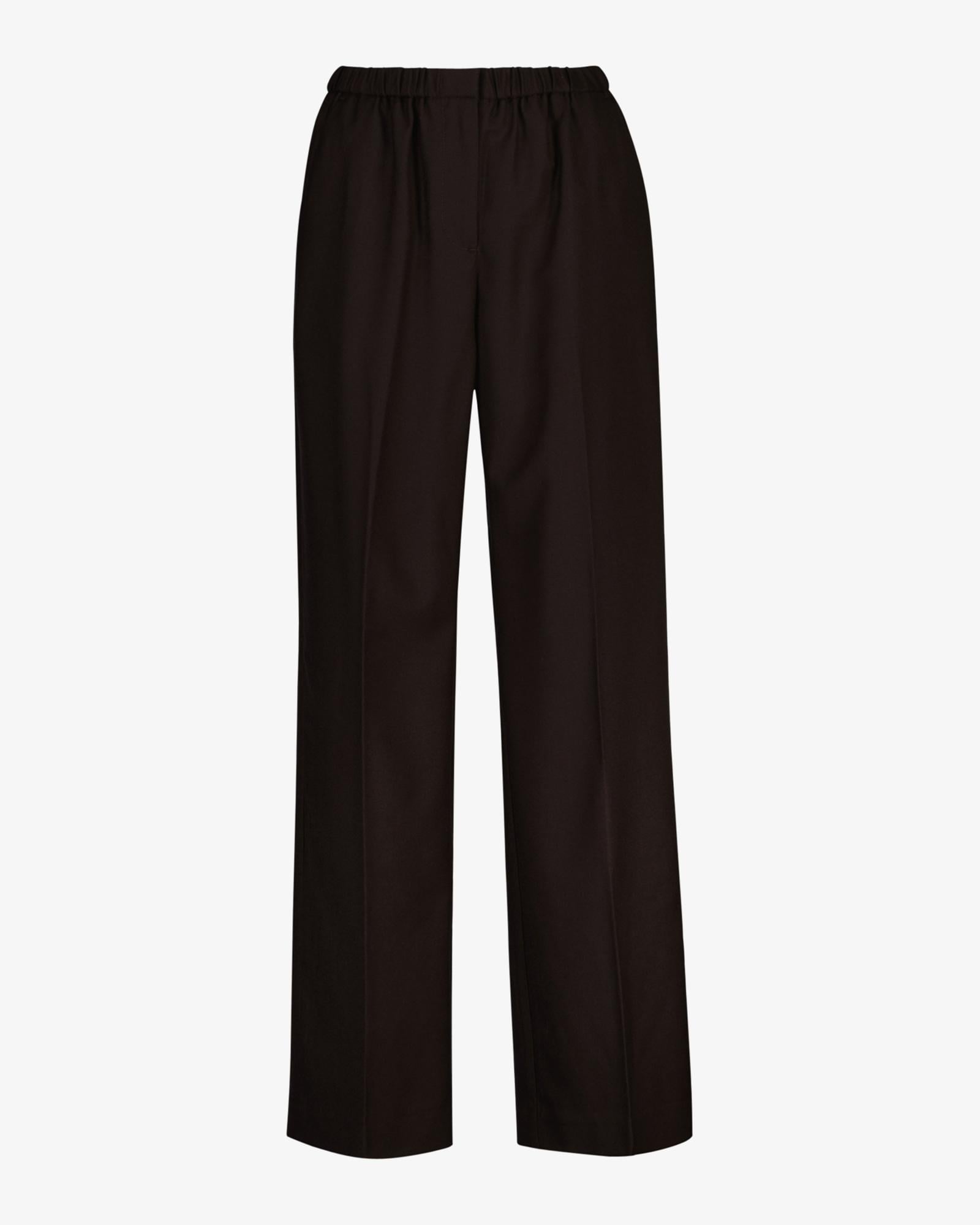 GANT Kadın Kahverengi Relaxed Fit Yün Pantolon