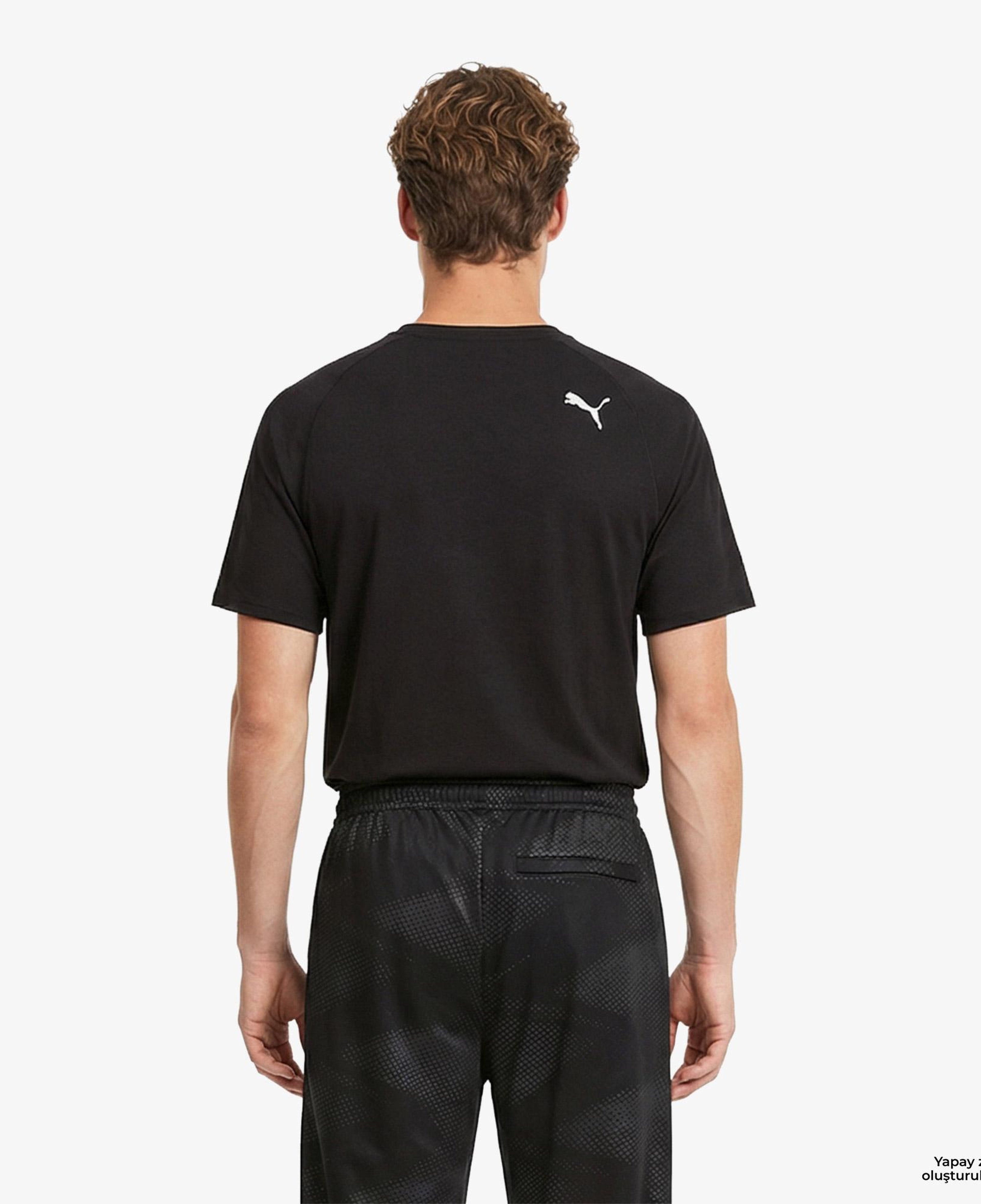 Puma Pwrtrain Triblend Erkek Siyah Antrenman T-Shirt