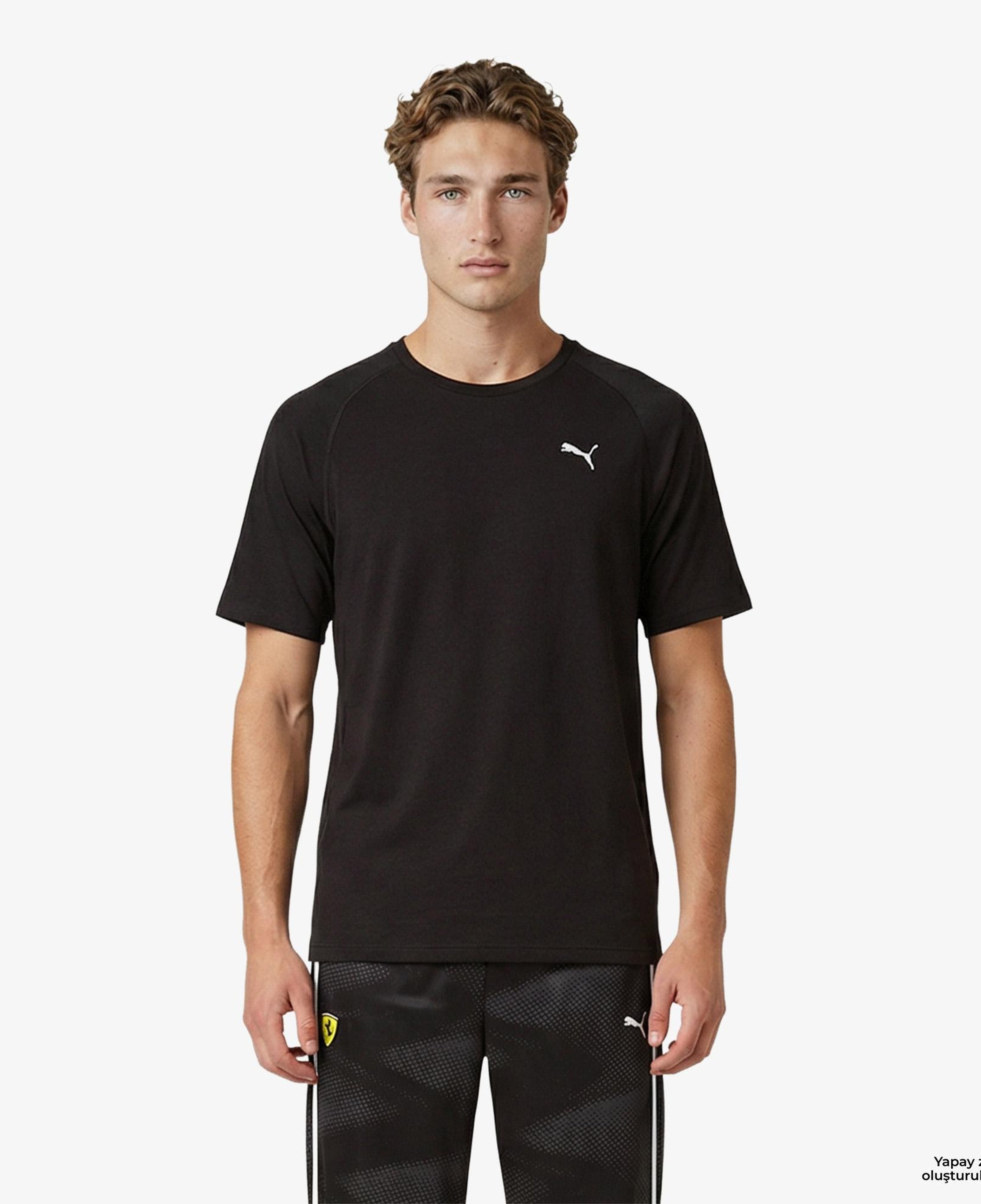 Puma Pwrtrain Triblend Erkek Siyah Antrenman T-Shirt