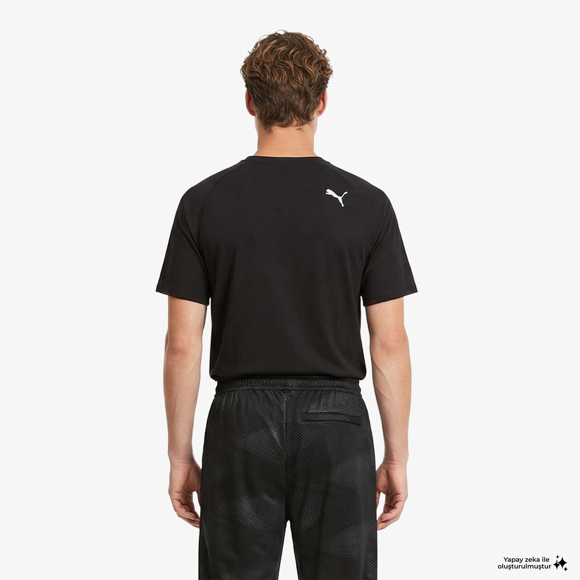 Puma Pwrtrain Triblend Erkek Siyah Antrenman T-Shirt