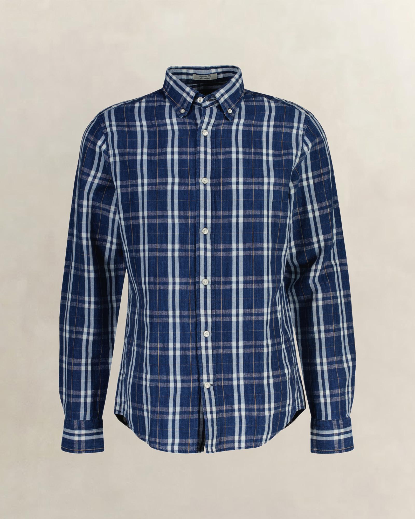 GANT Erkek Lacivert Regular Fit Kareli Gömlek