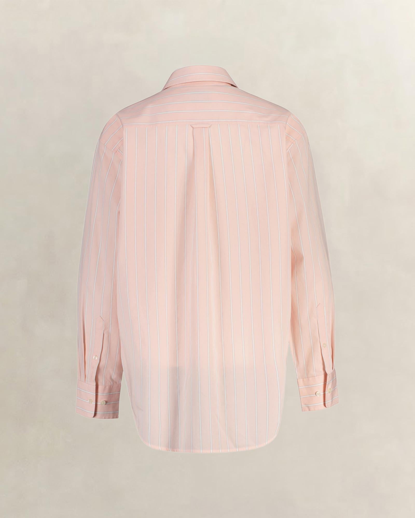 GANT Kadın Pembe Relaxed Fit Çizgili Gömlek