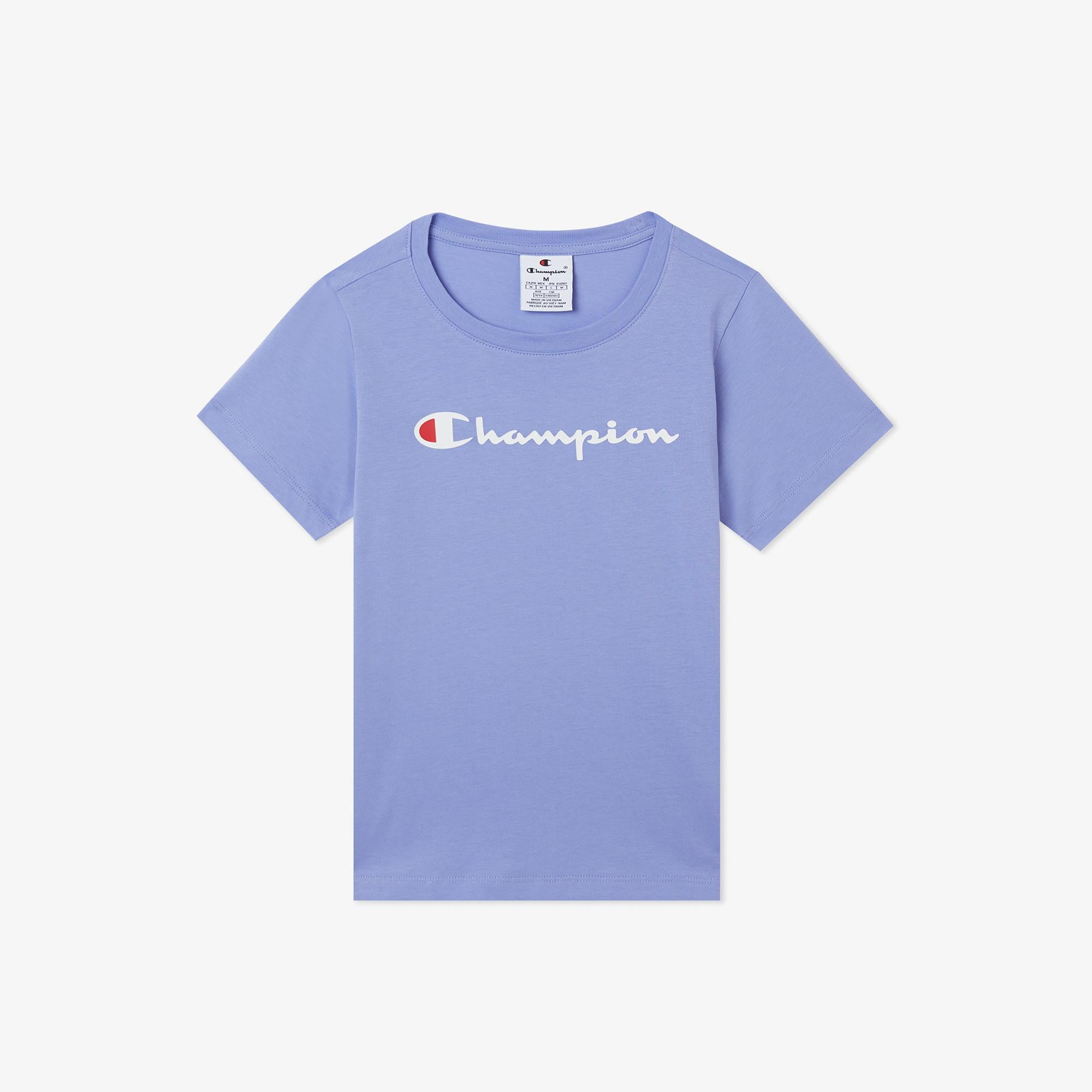 Champion Crewneck SS Çocuk Mor T-Shirt
