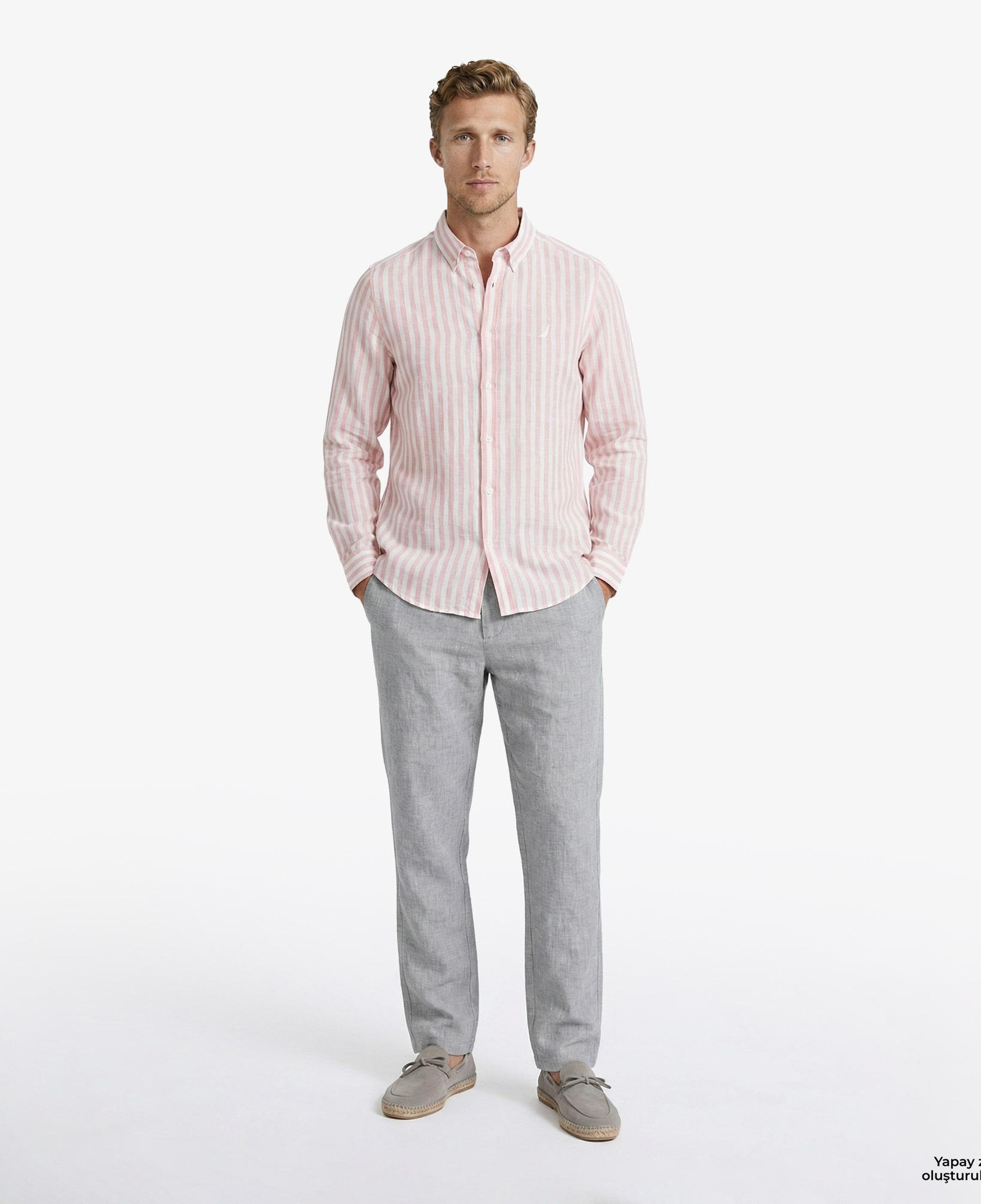 Nautica Erkek Gri Regular Fit Pantolon