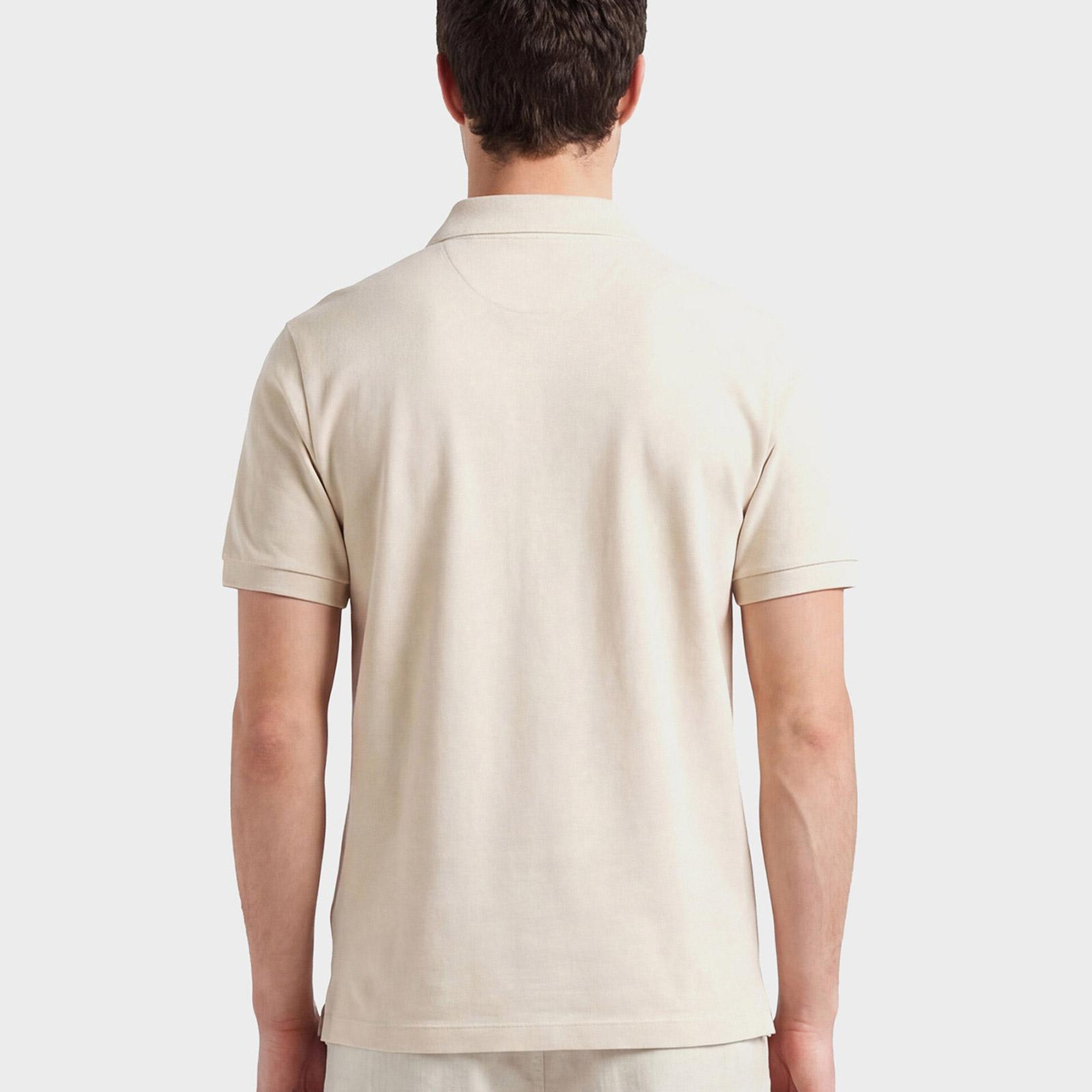 GANT Erkek Krem Regular Fit Polo Yaka T-Shirt