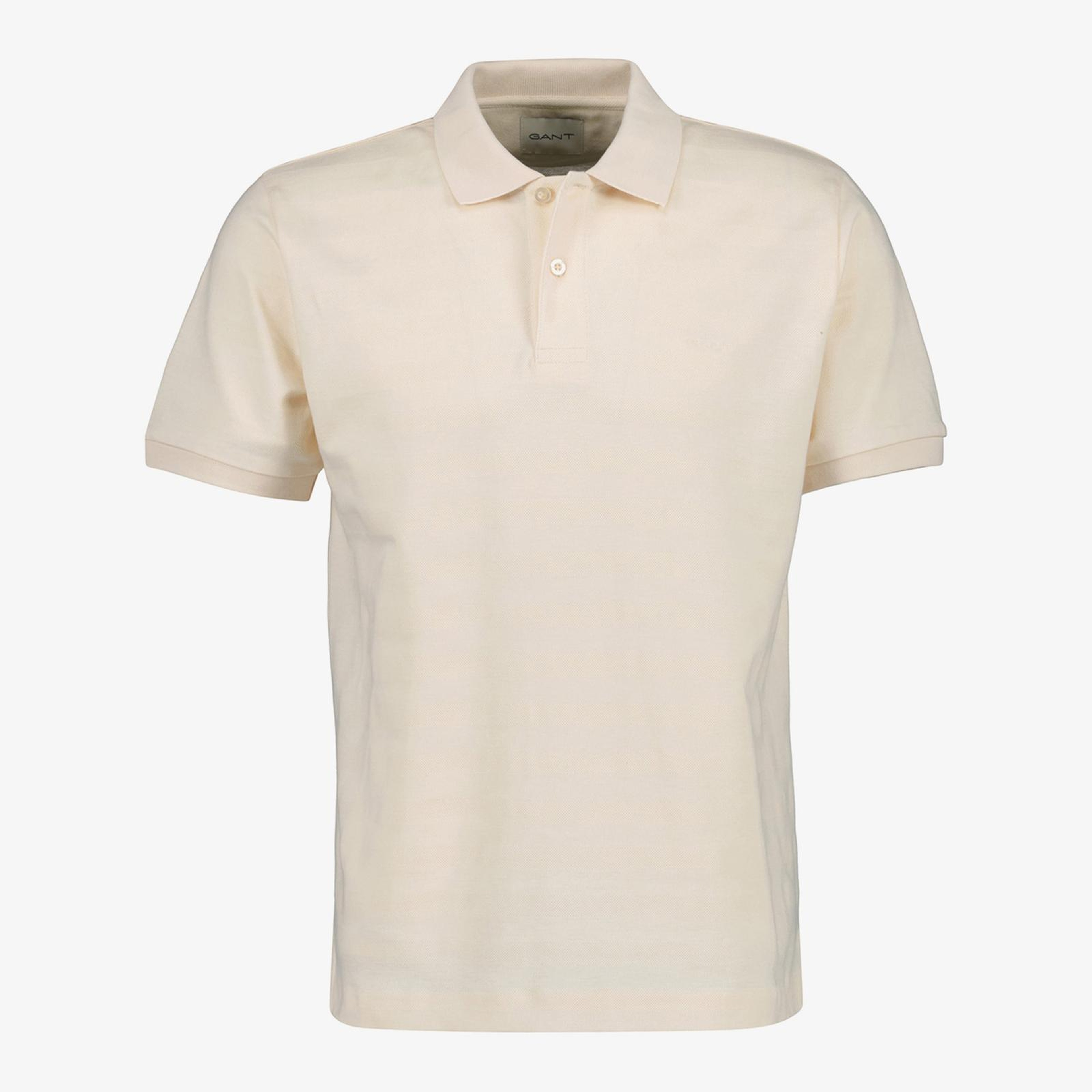 GANT Erkek Krem Regular Fit Polo Yaka T-Shirt