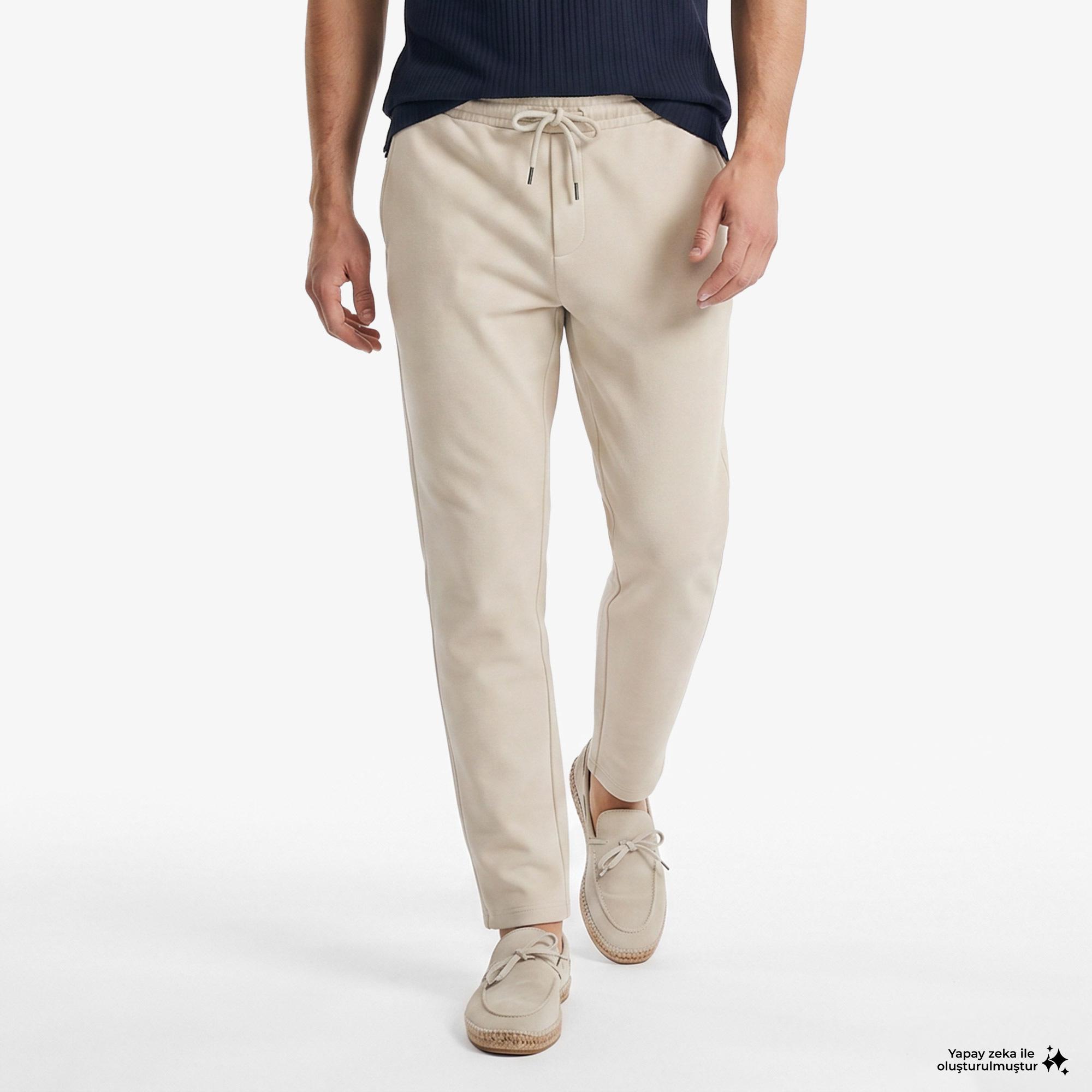 Nautica Erkek Krem Jogger Fit Pantolon