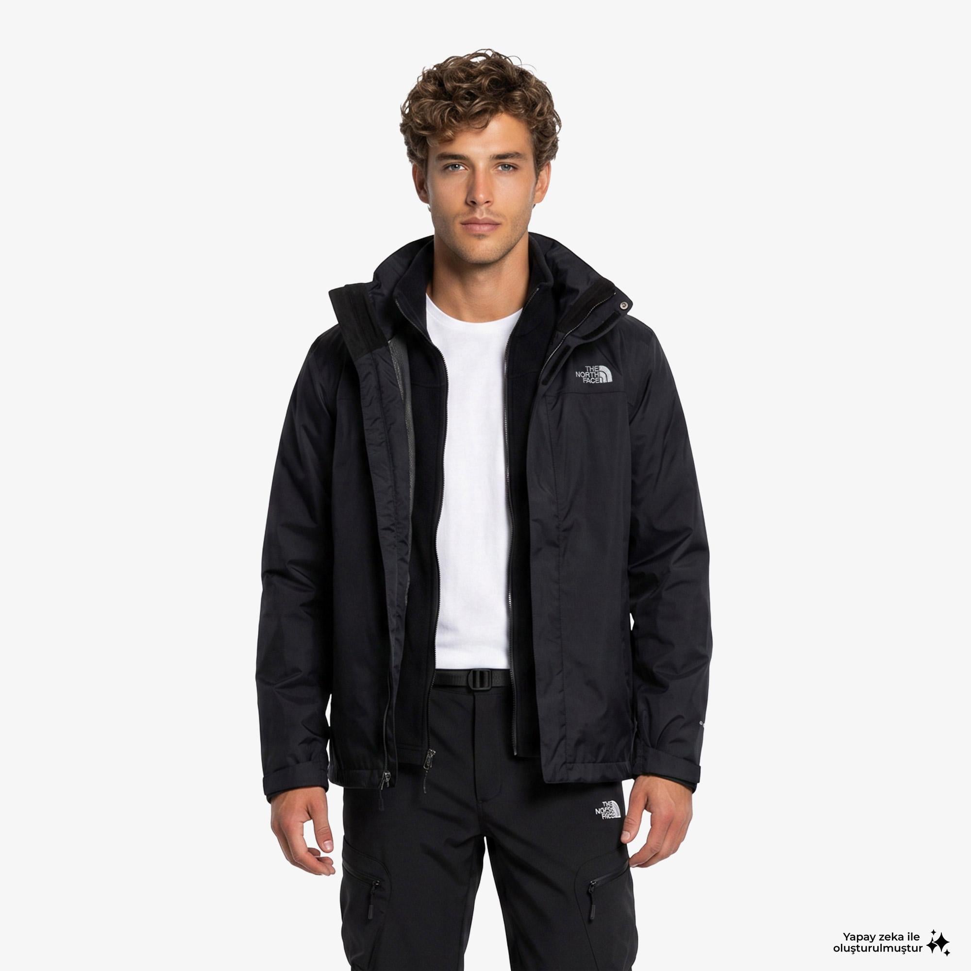 The North Face Evolve II Triclimate 3in1 Erkek Siyah Outdoor Mont