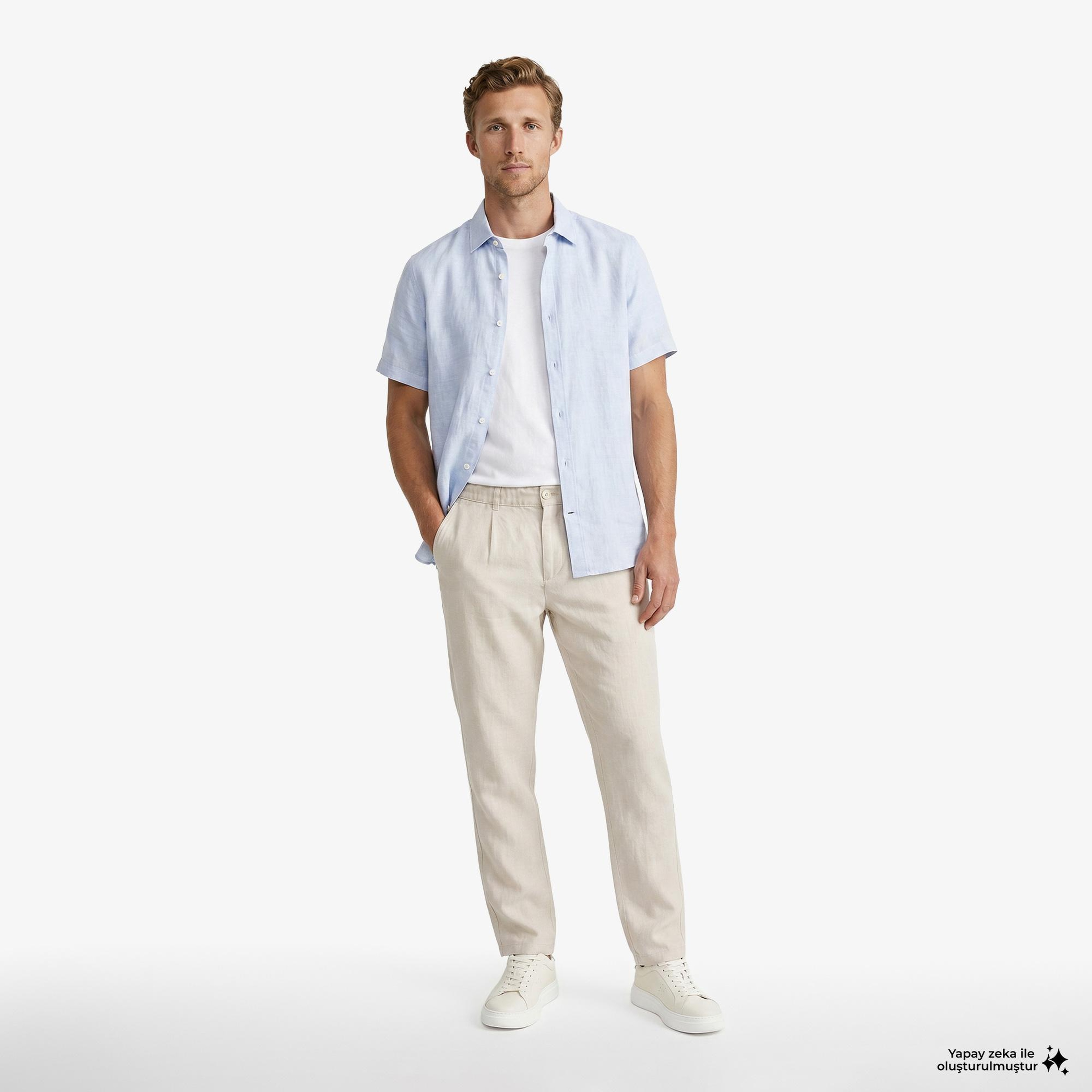Nautica Erkek Krem Regular Fit Pantolon