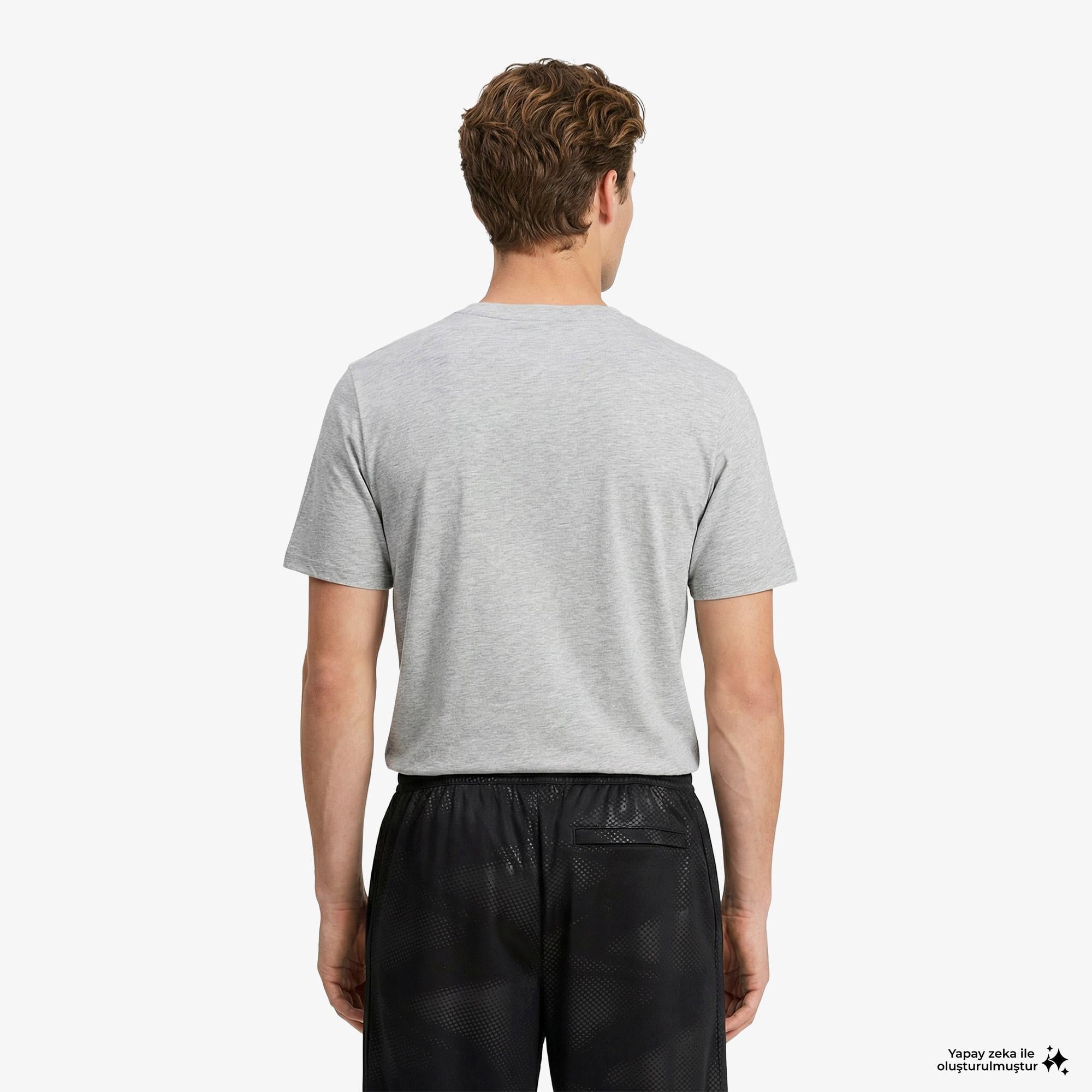 Puma Graphic 1 Erkek Gri Antrenman T-Shirt