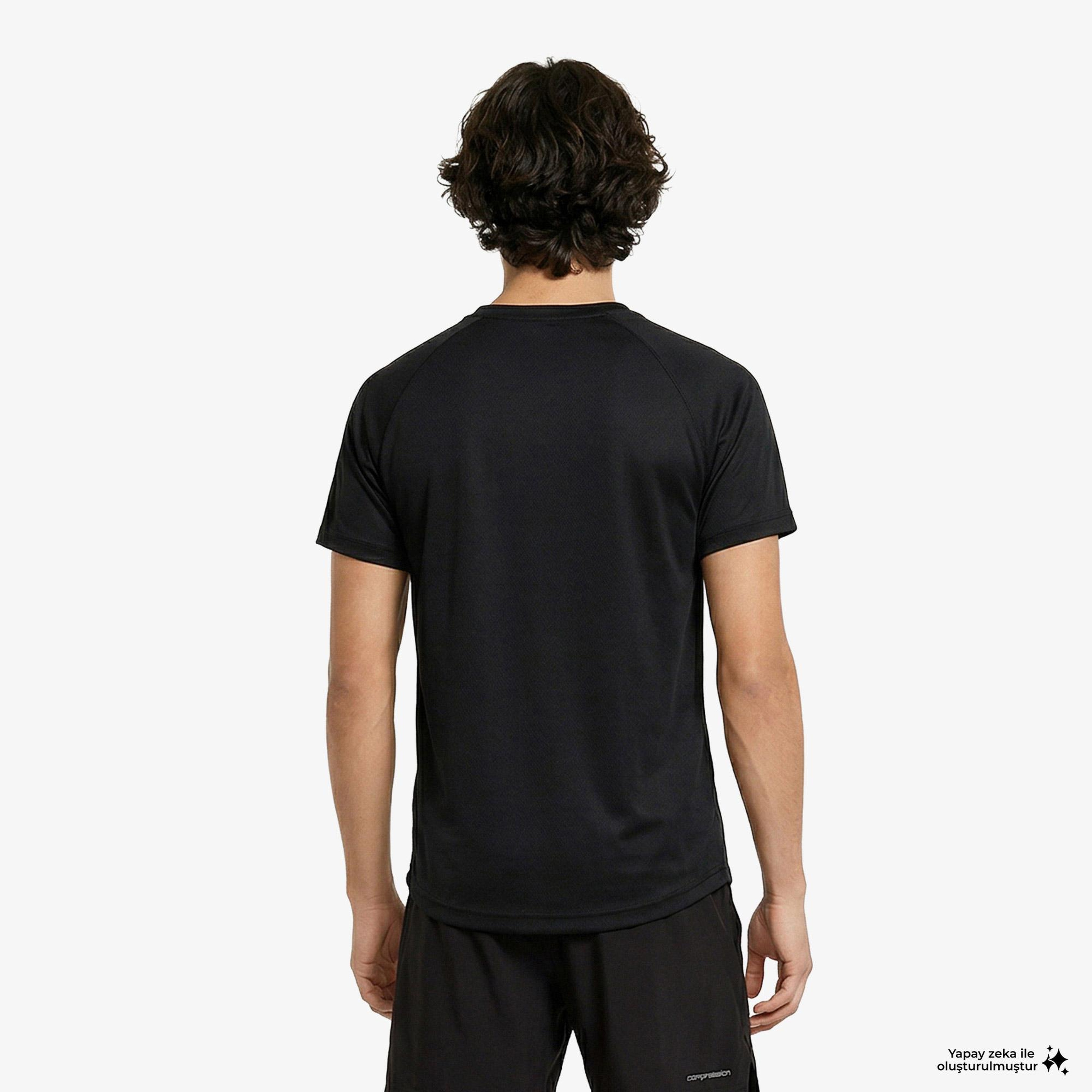 Energetics Martin Ss Erkek Siyah Koşu T-Shirt