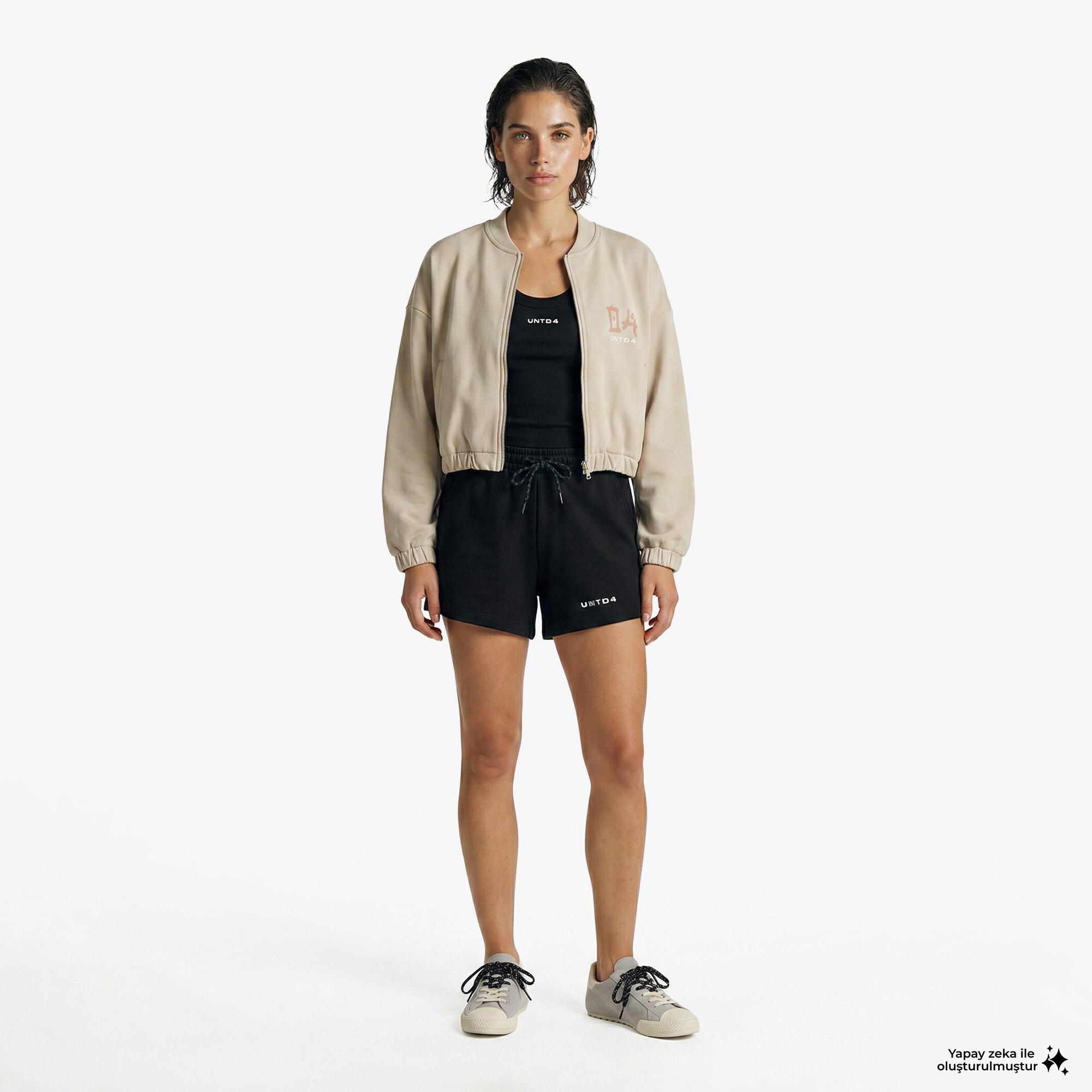 UNITED4 Regular Fit Kadın Krem Sweatshirt