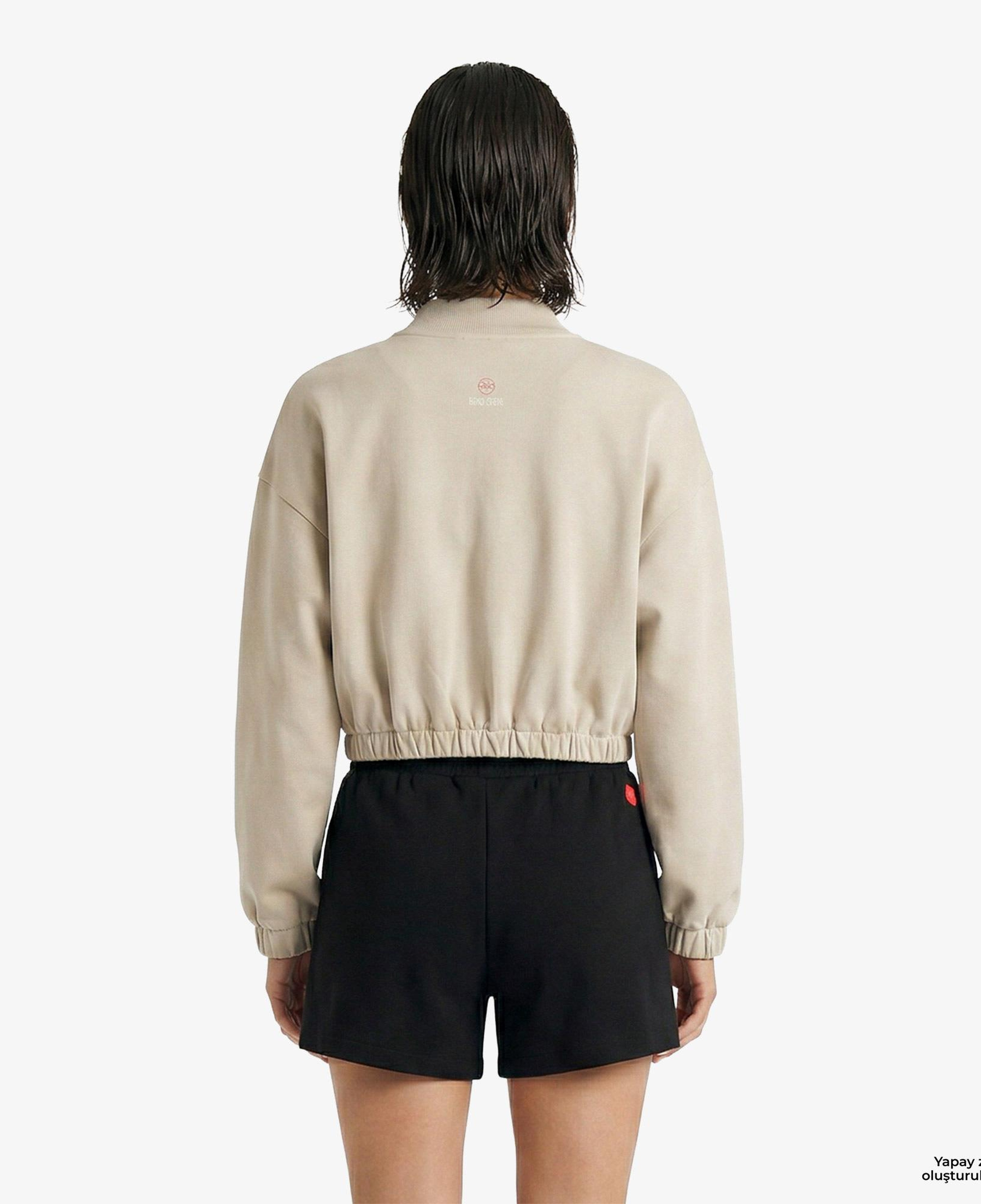 UNITED4 Regular Fit Kadın Krem Sweatshirt
