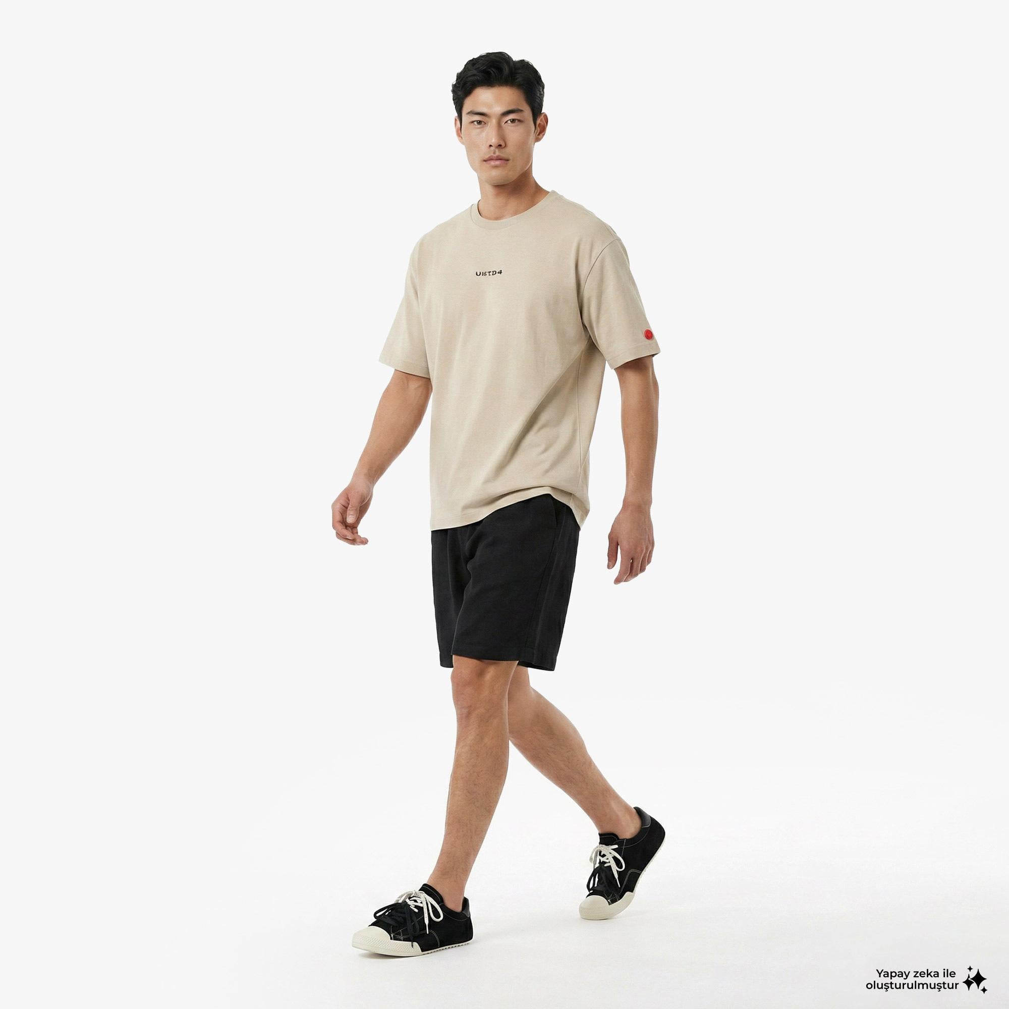 UNITED4 Regular Fit Erkek Krem T-Shirt