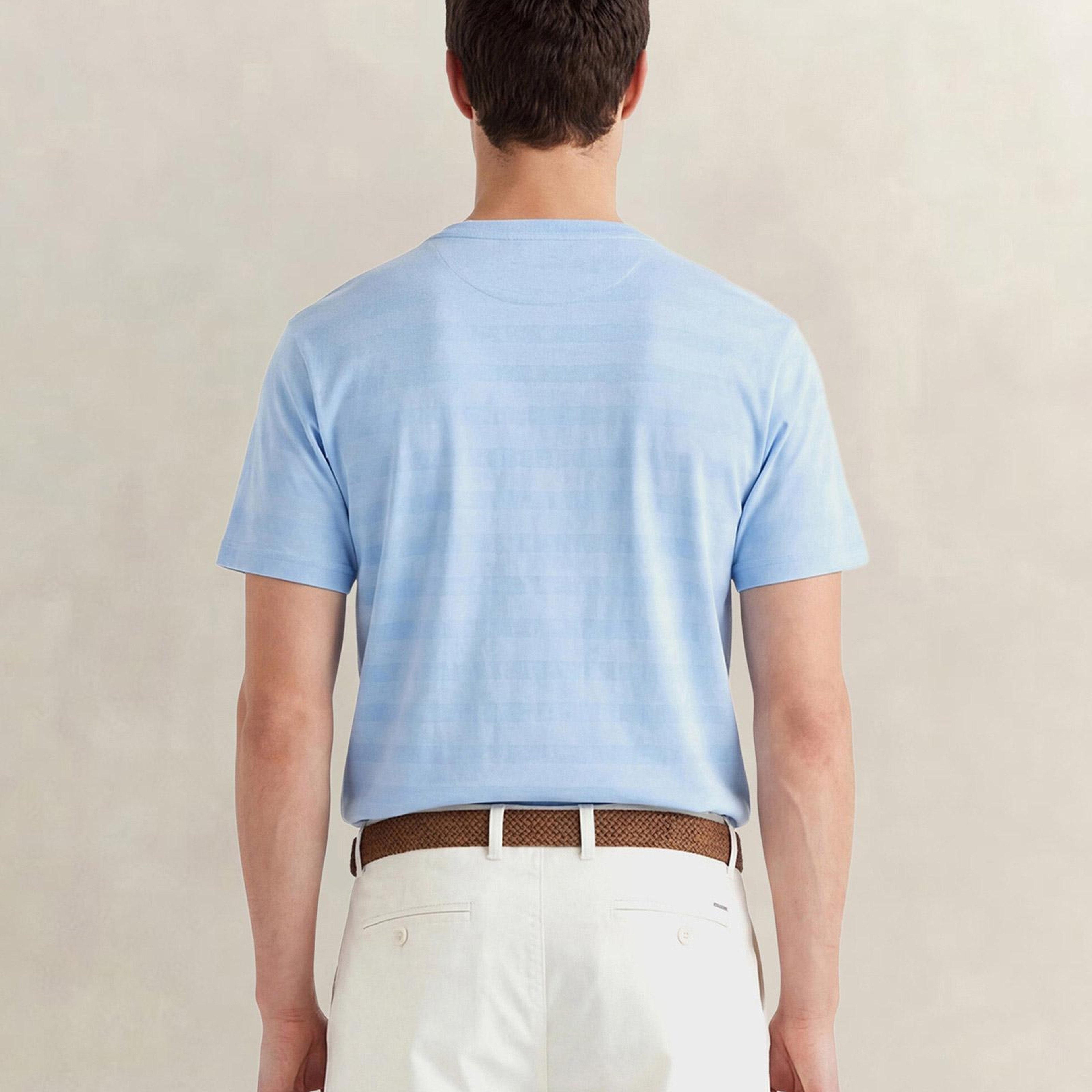GANT Erkek Mavi Bisiklet Yaka Regular Fit T-Shirt