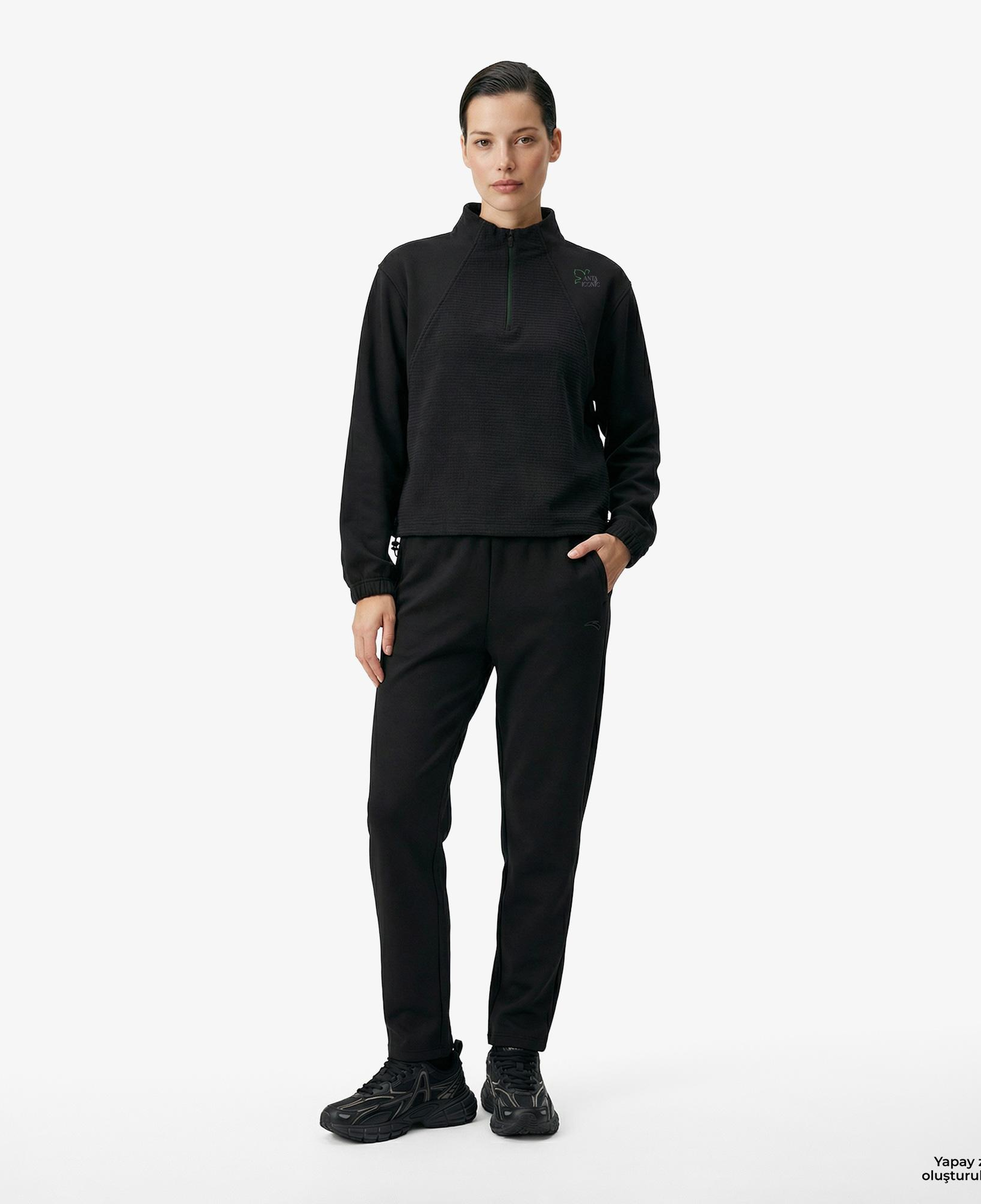 Anta Fearless Trip Kadın Siyah Sweatshirt