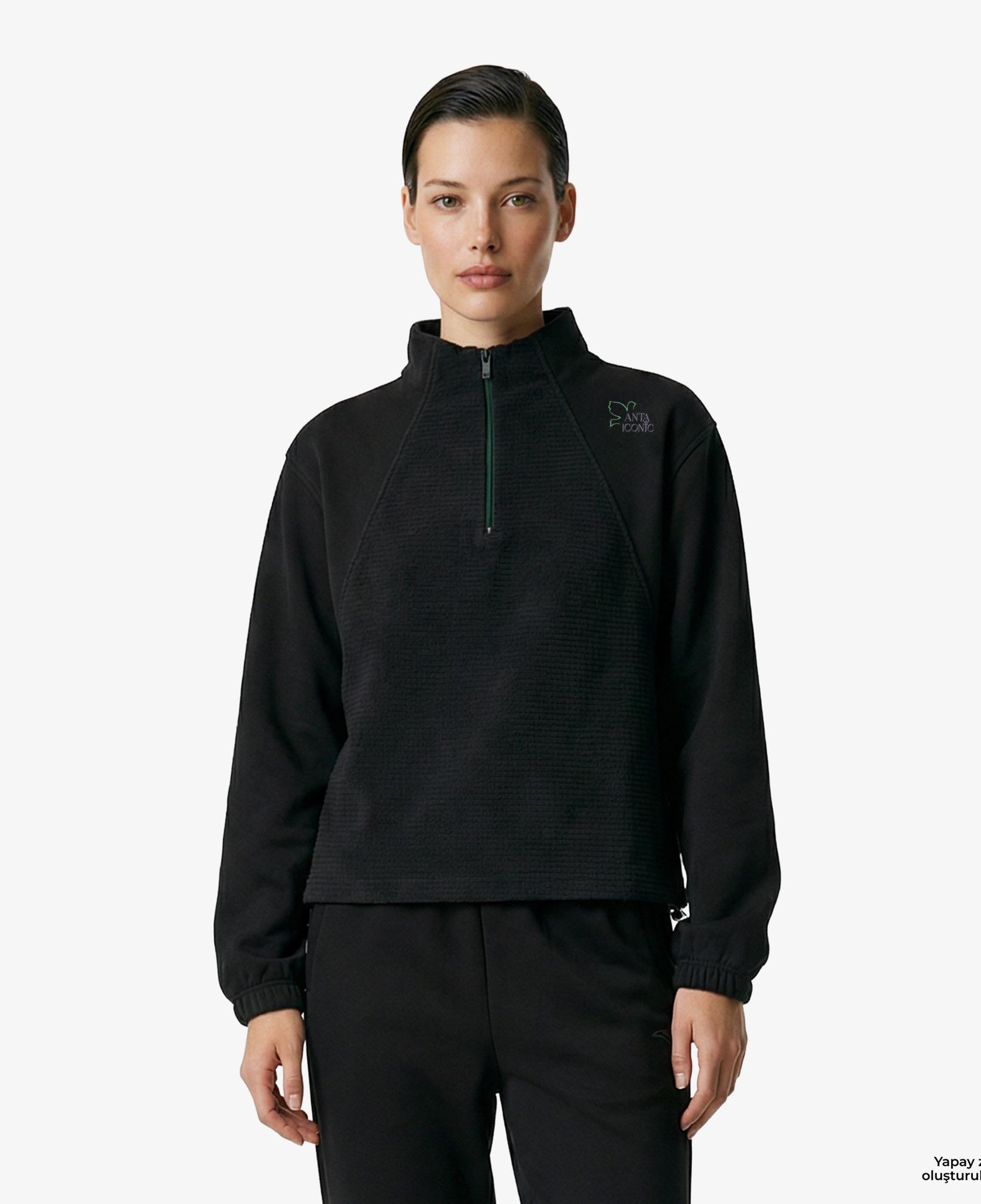 Anta Fearless Trip Kadın Siyah Sweatshirt