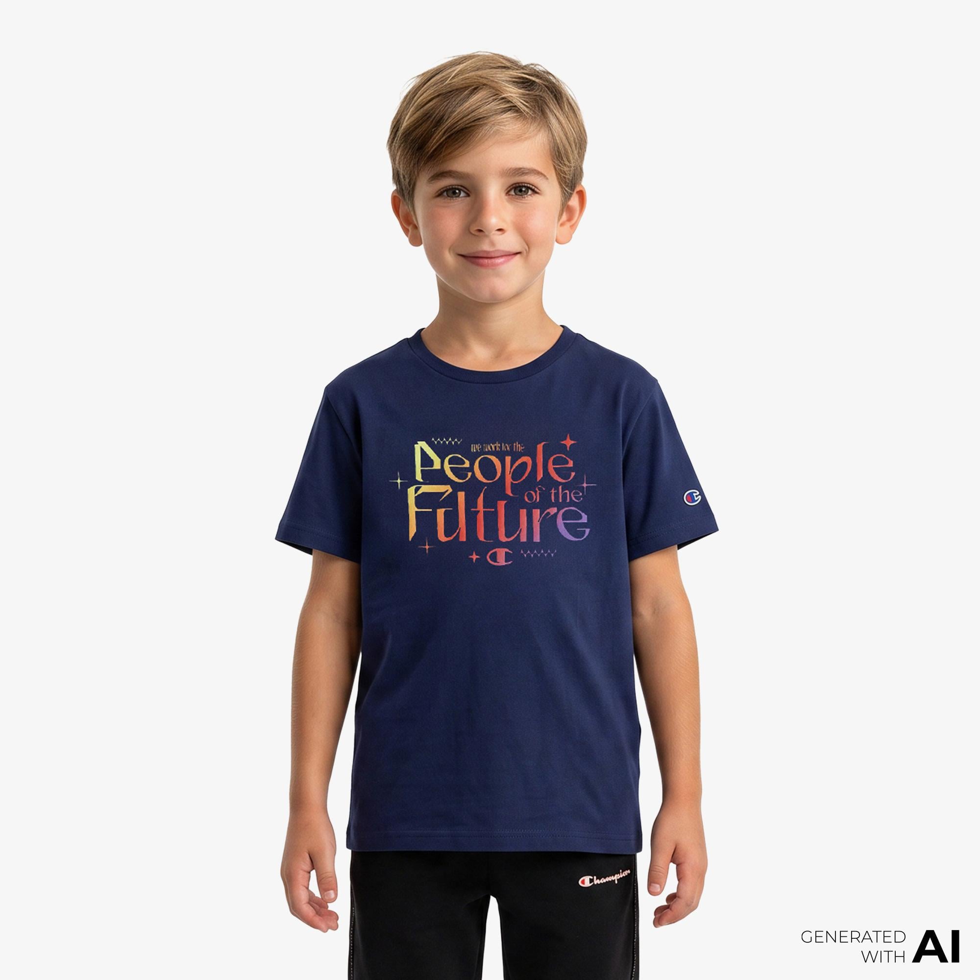 Champion Çocuk Lacivert T-Shirt