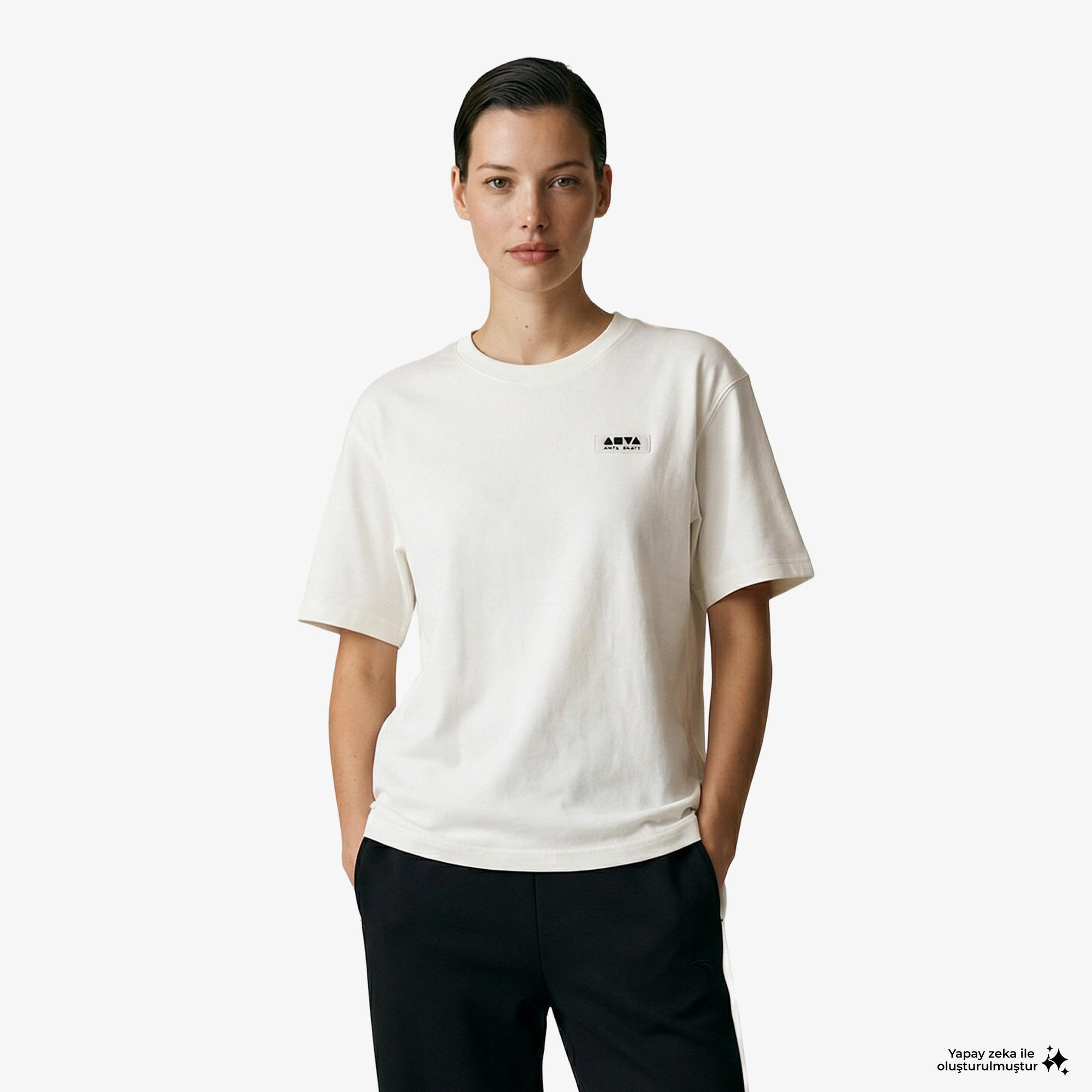 Anta Anta Skate- Valentine'S Day Kadın Krem T-Shirt