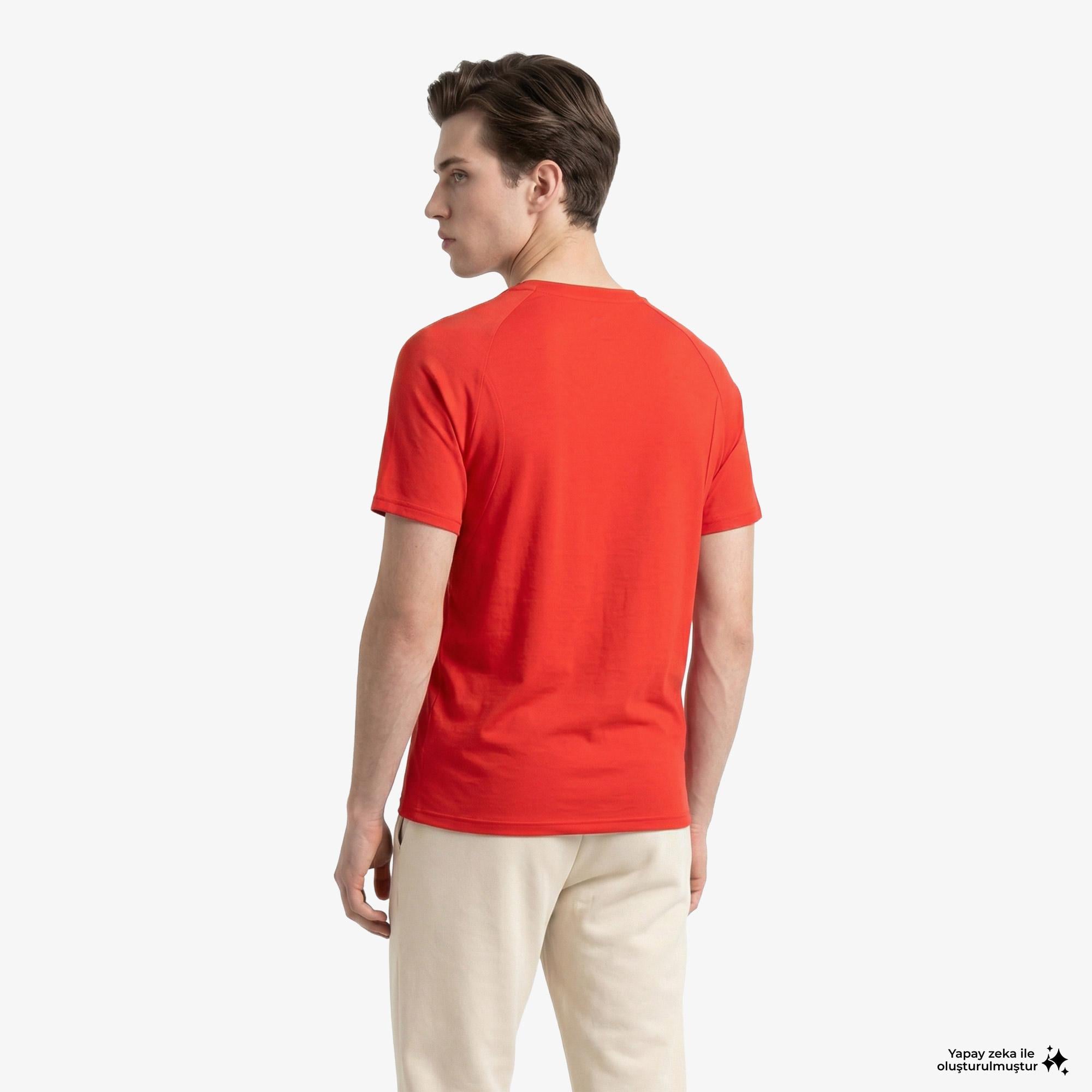 Puma Pwrtrain Fabric Mix Erkek Kırmızı Antrenman T-Shirt