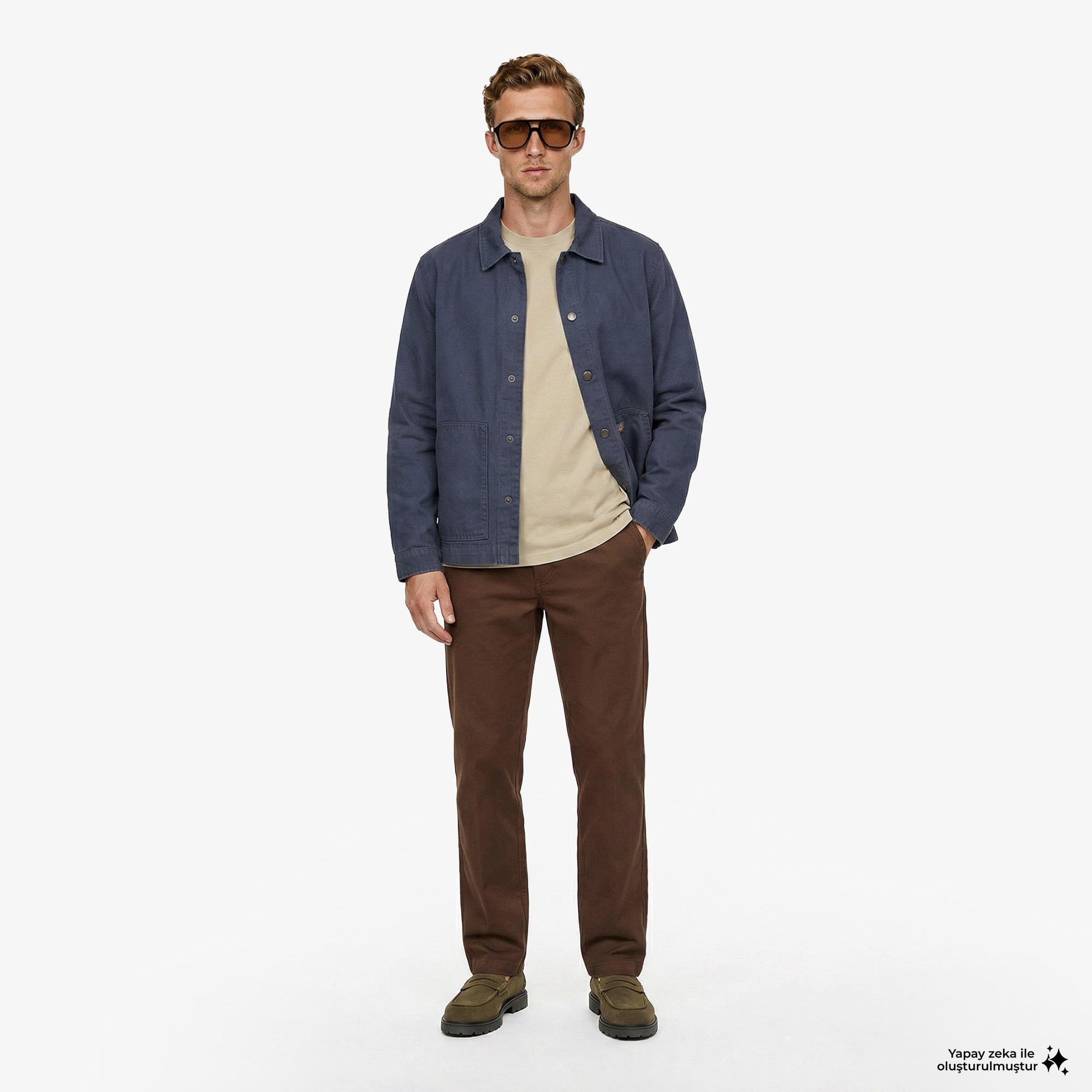 Dickies Unlined Canvas Barn Erkek Mavi Ceket