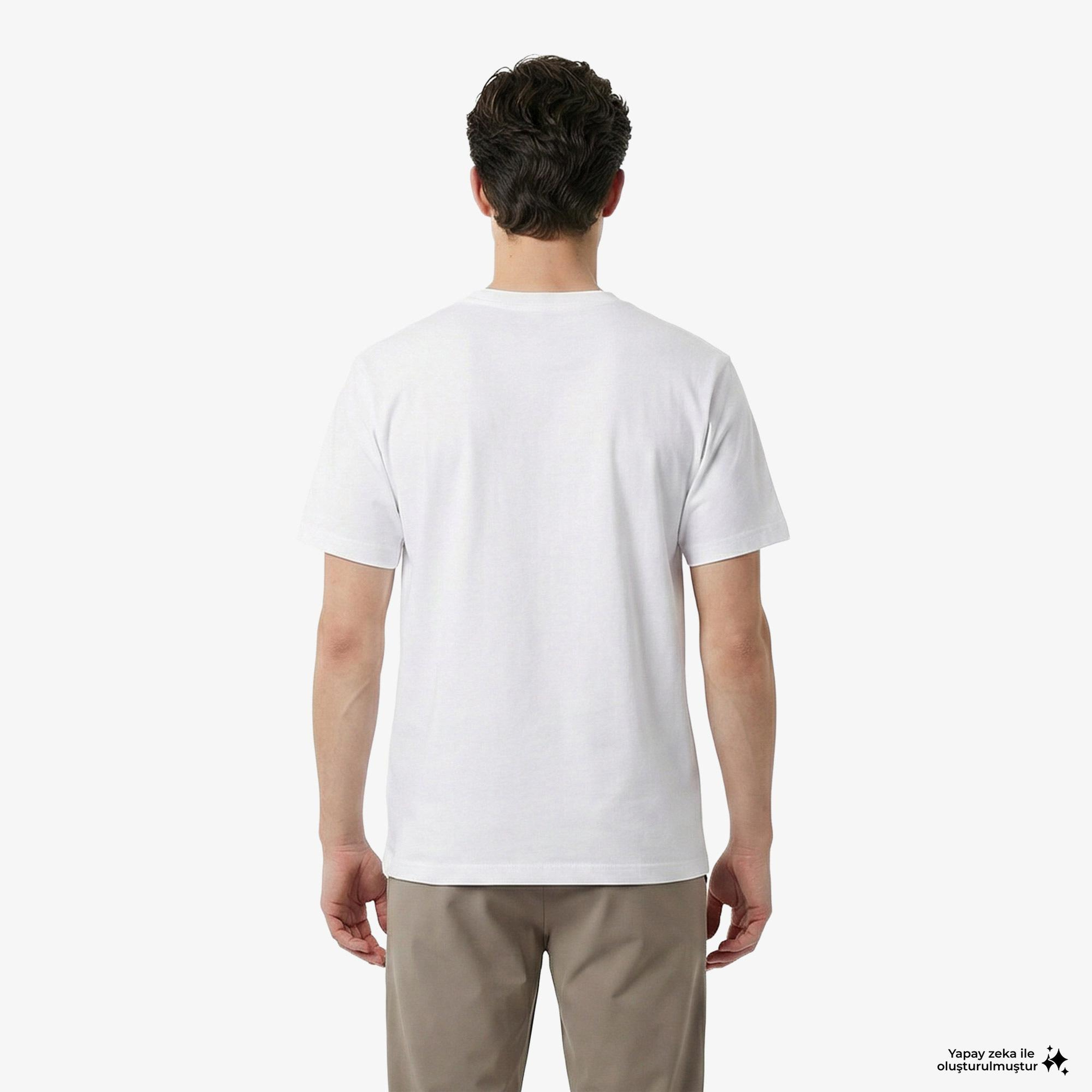 New Balance Pop Stand Erkek Beyaz T-Shirt
