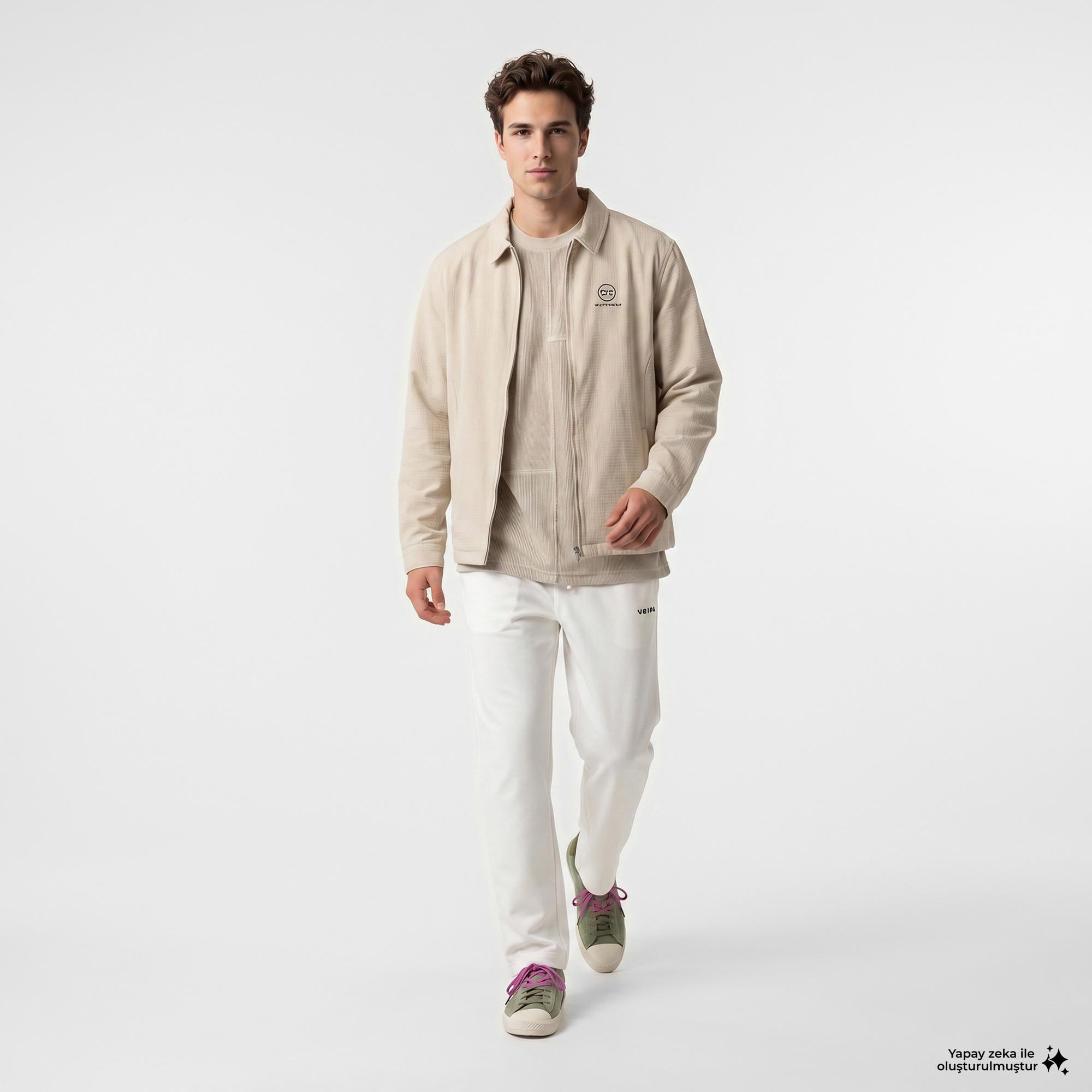 UNITED4 Comfort Fit Erkek Krem Ceket