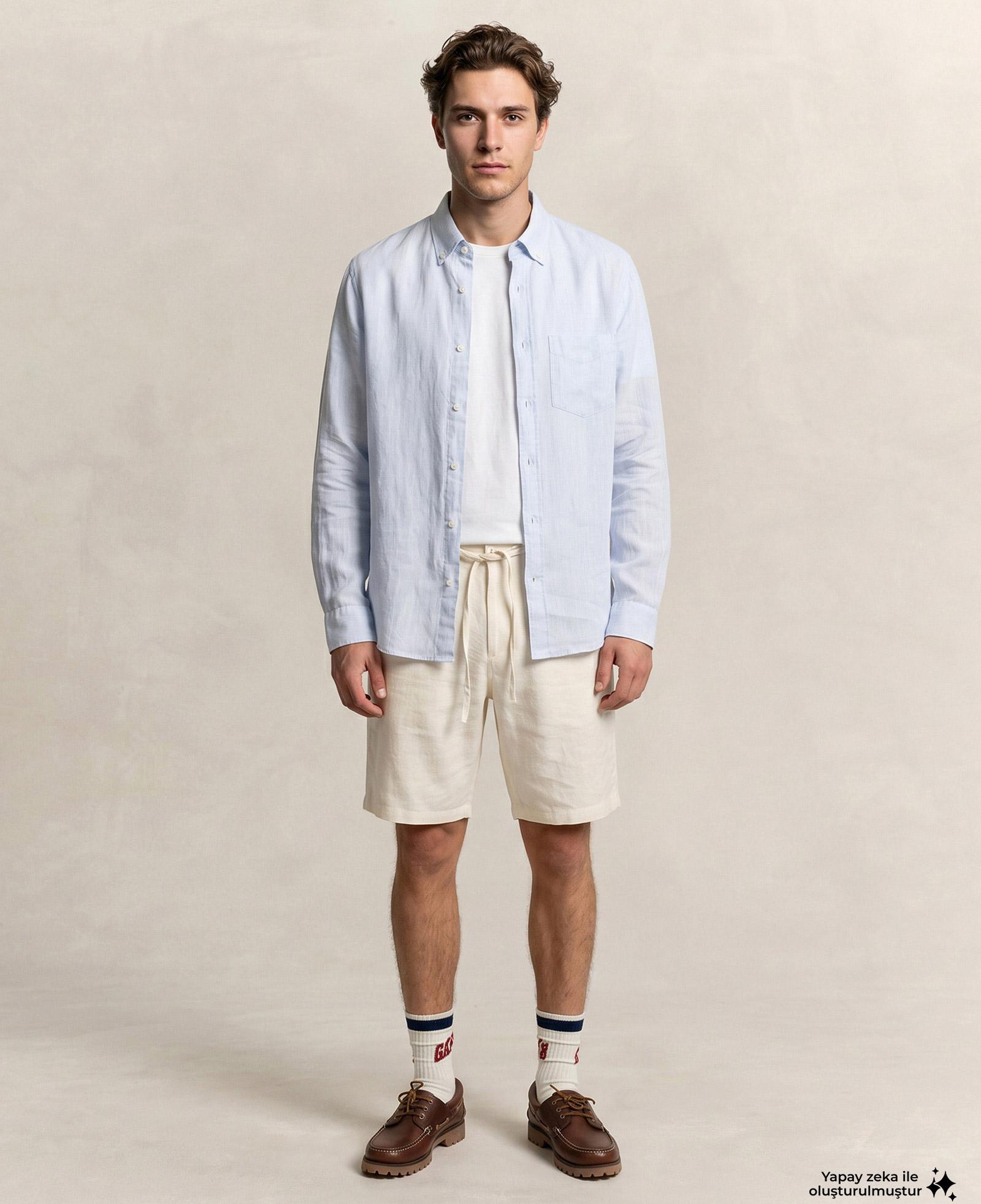 GANT Erkek Mavi Regular Fit Gömlek