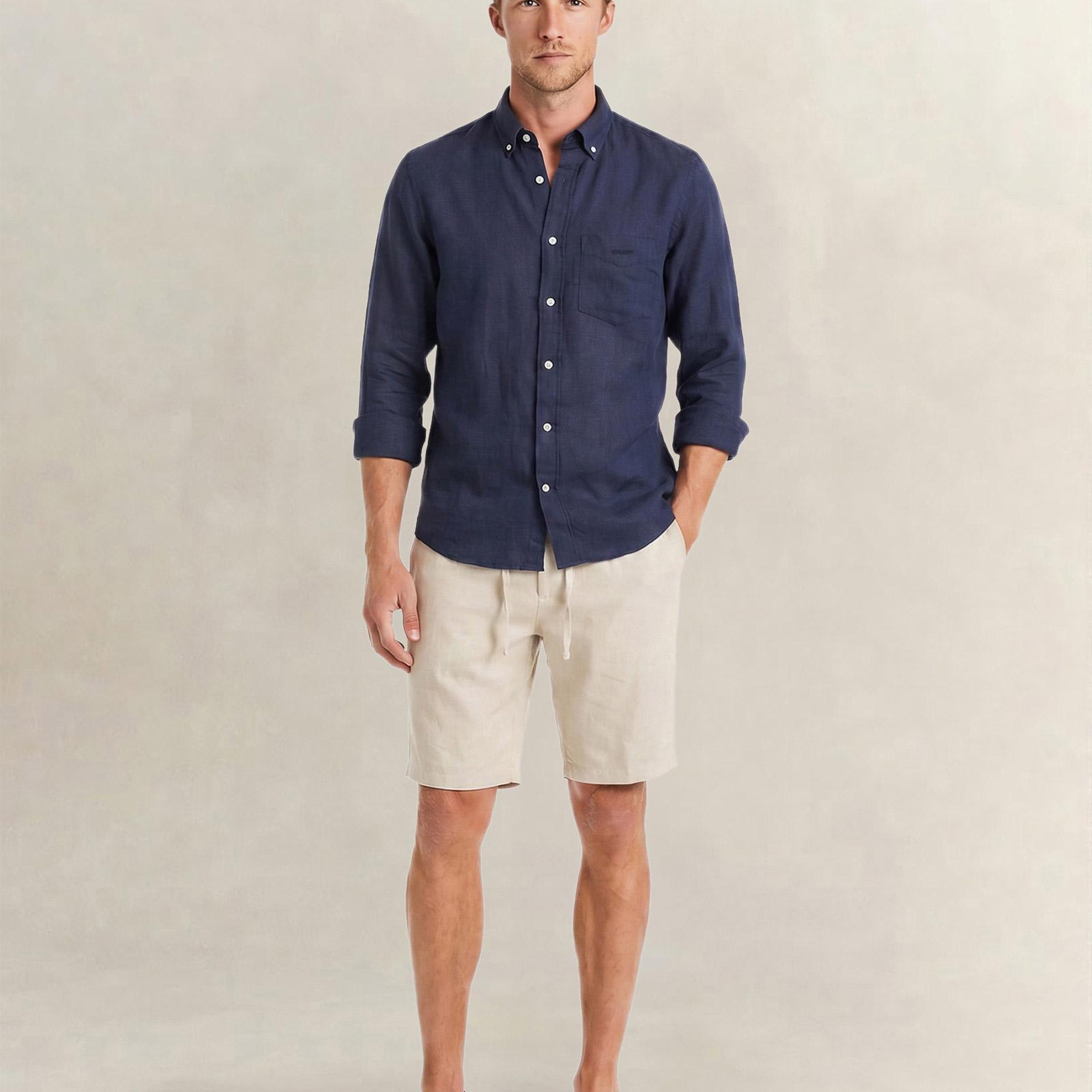 GANT Erkek Lacivert Regular Fit Gömlek