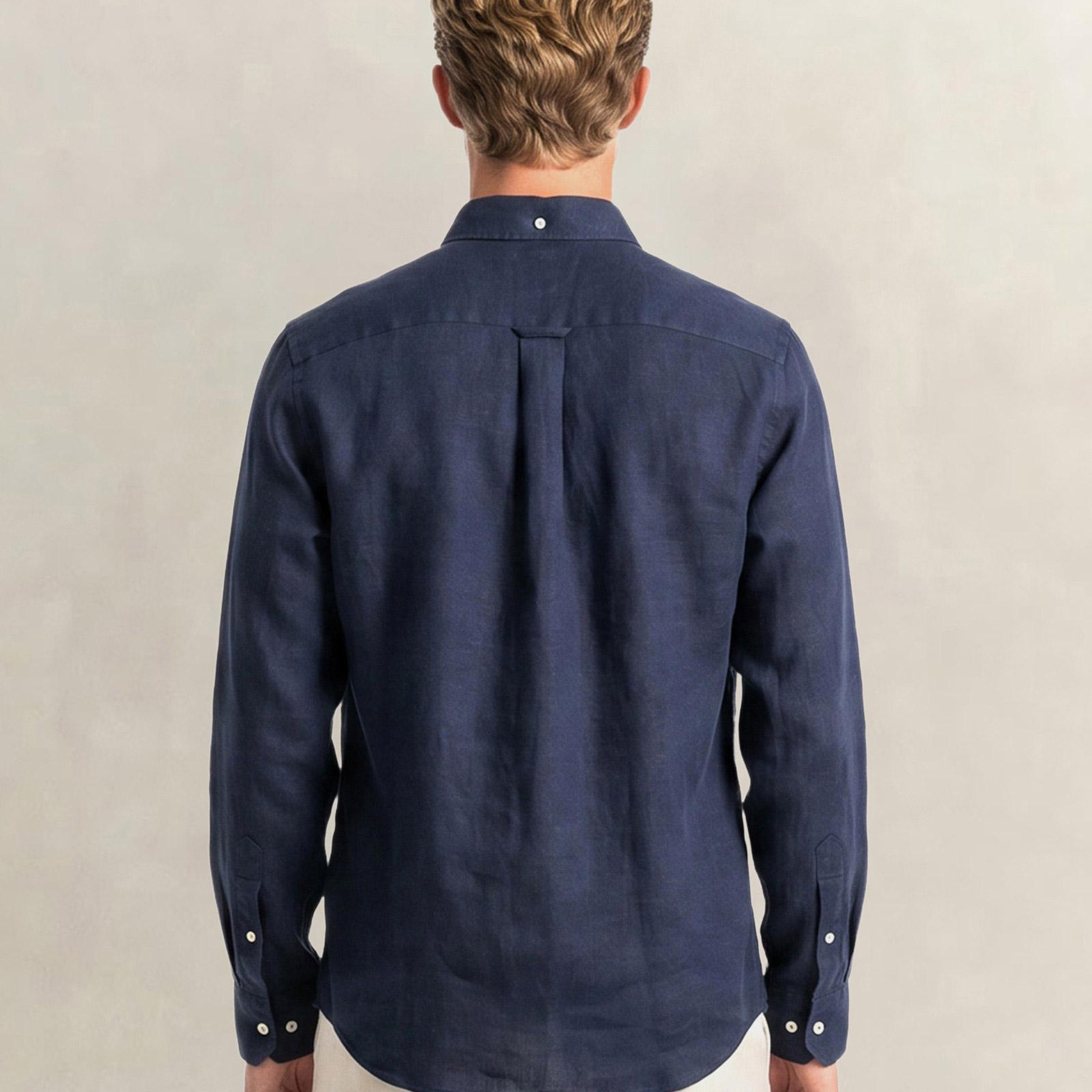GANT Erkek Lacivert Regular Fit Gömlek