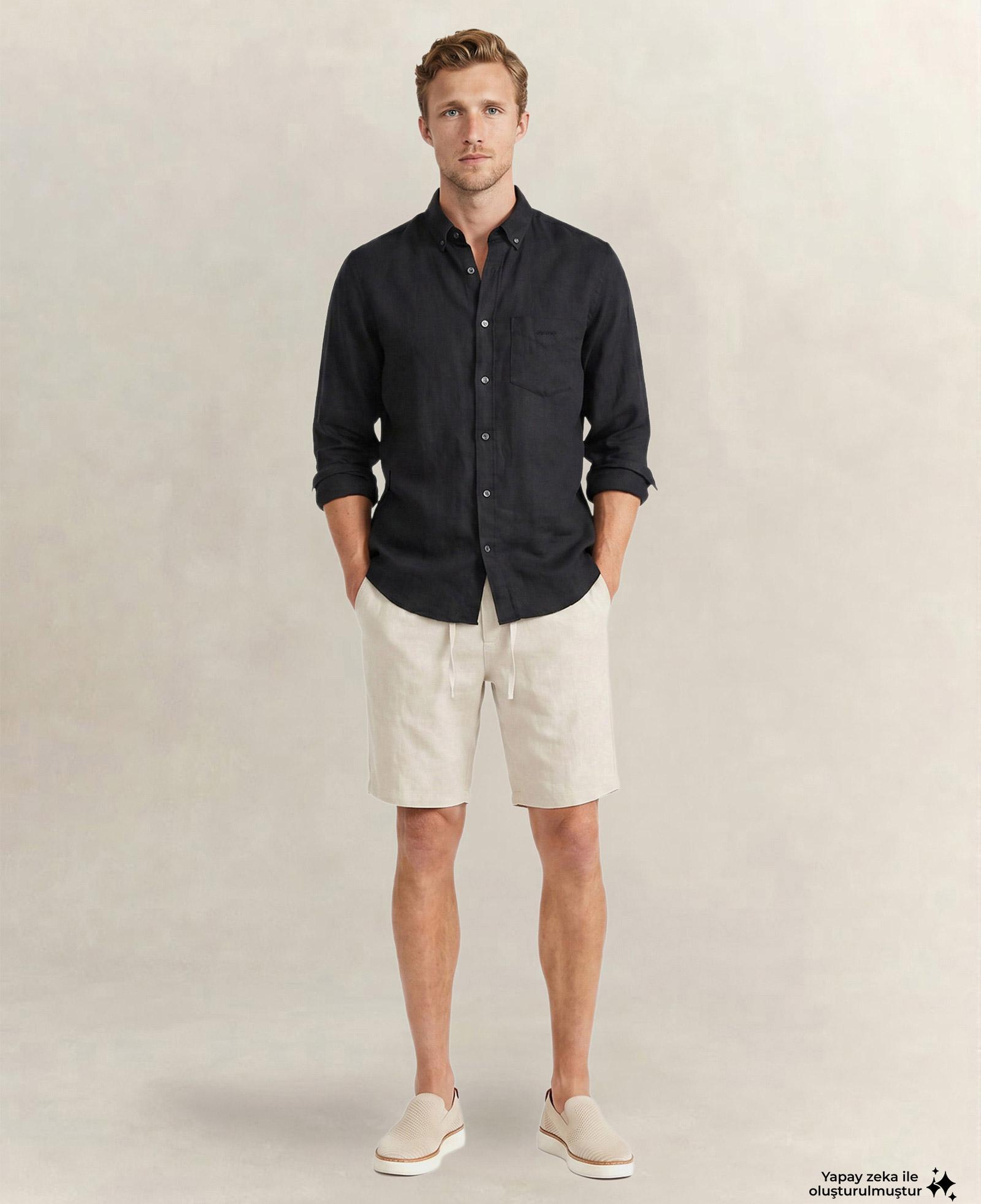 GANT Erkek Siyah Regular Fit Gömlek