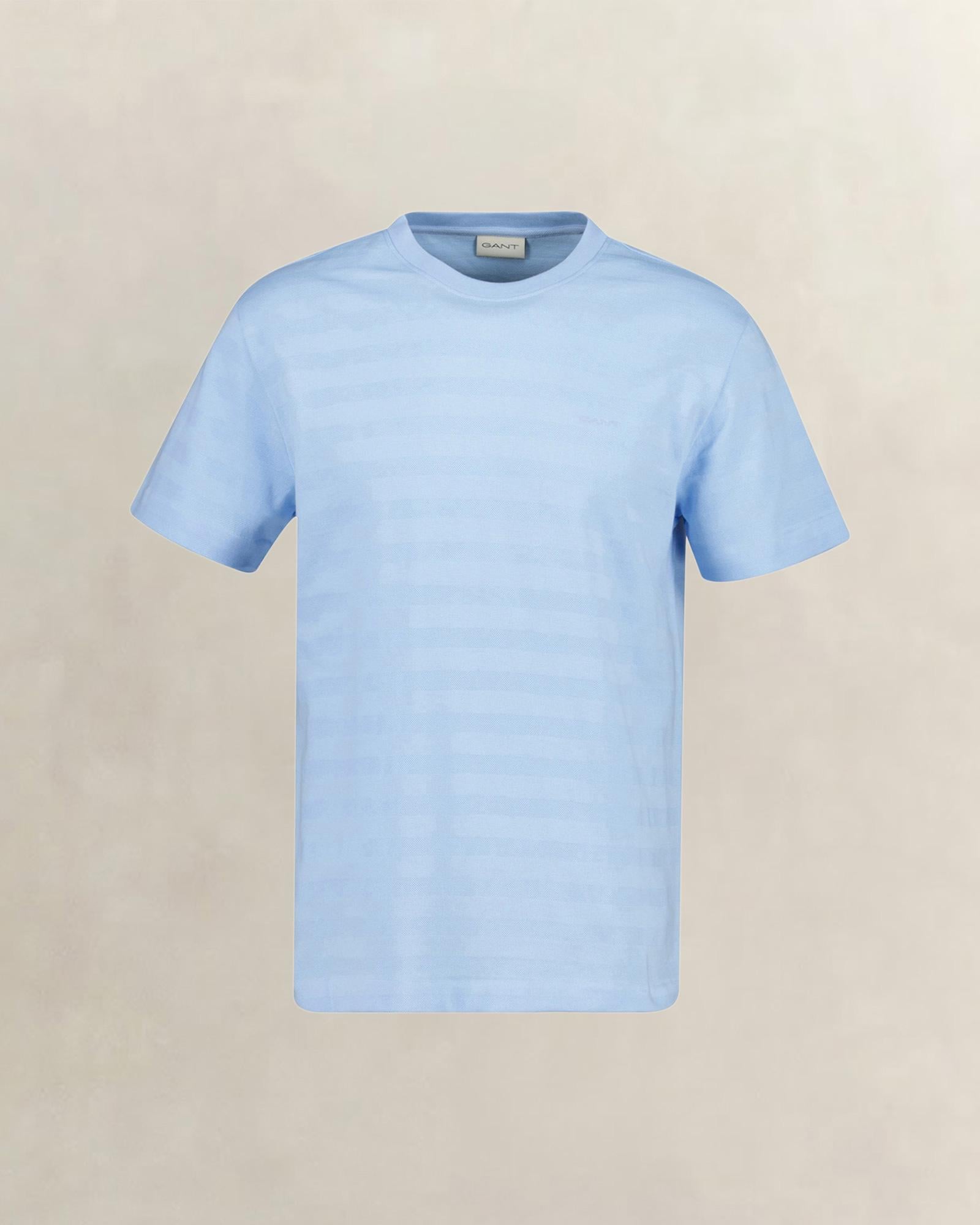 GANT Erkek Mavi Bisiklet Yaka Regular Fit T-Shirt